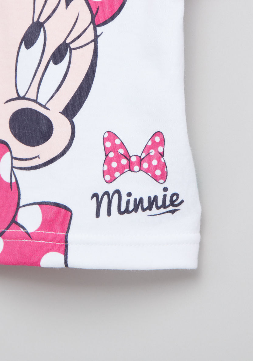 Minnie Mouse Printed T-shirt and Shorts-Pyjama Sets-image-1