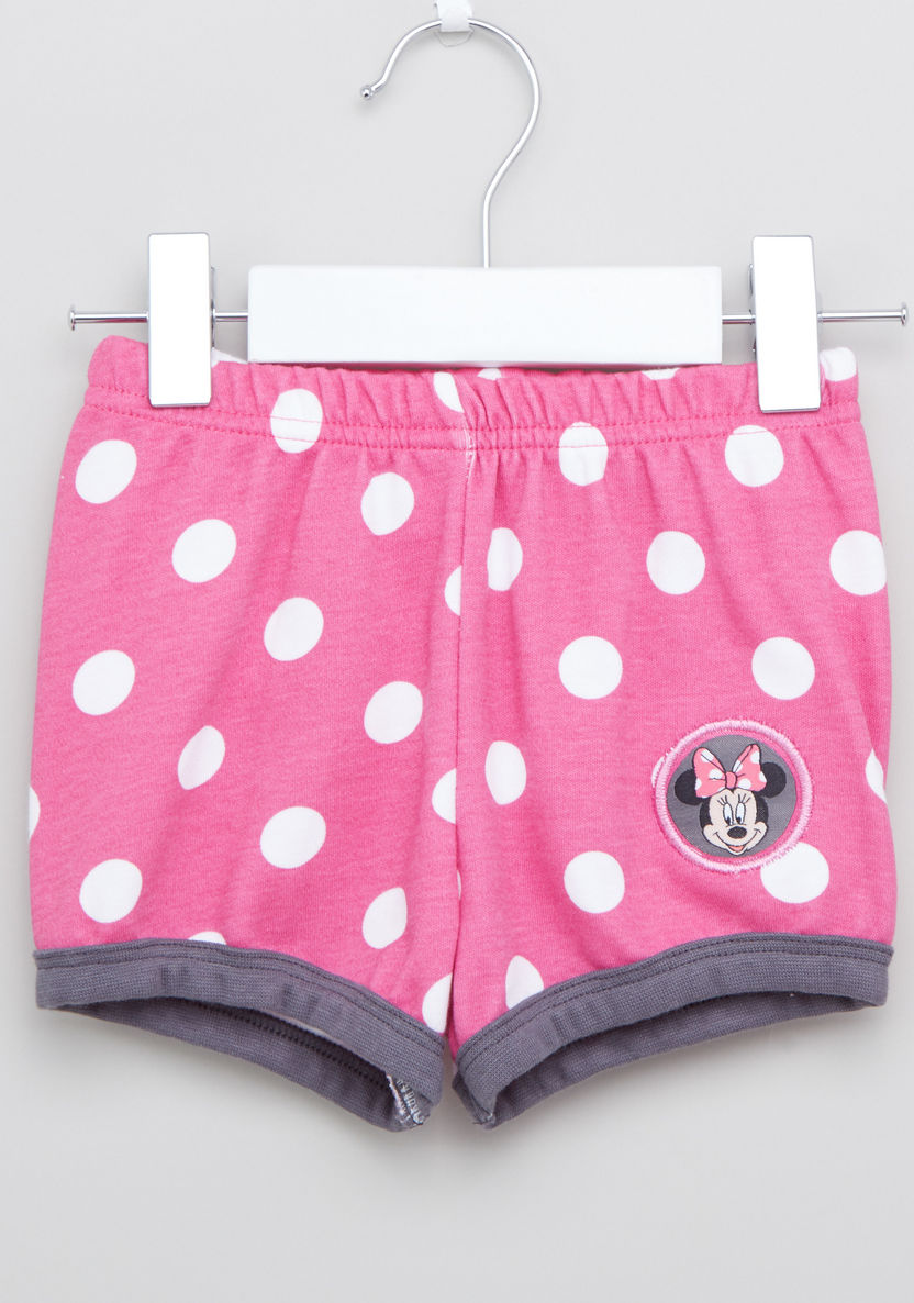 Minnie Mouse Printed T-shirt and Shorts-Pyjama Sets-image-2