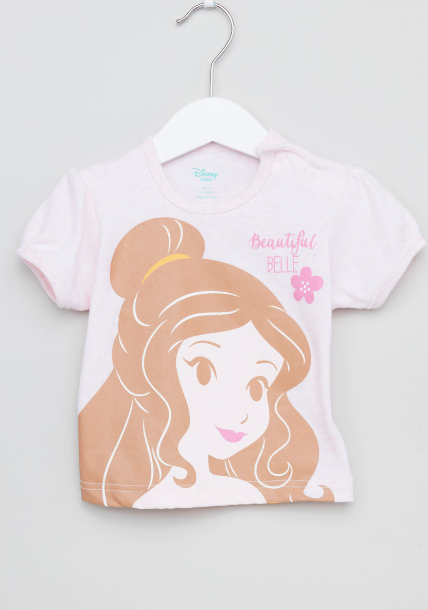 Belle Printed T-shirt with Shorts-Pyjama Sets-image-1