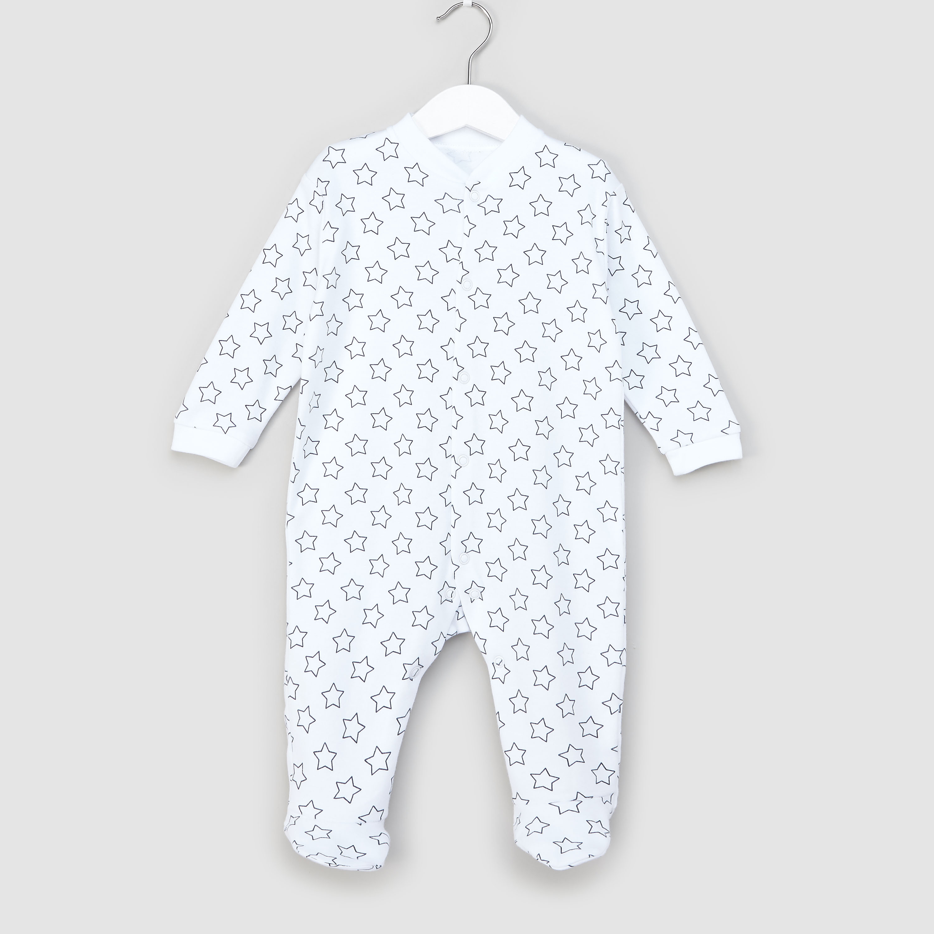 Juniors Printed Closed Feet Sleepsuit with Long Sleeves - Set of 3-baby-boys-clothing-nightwear-sleepsuits-image-8