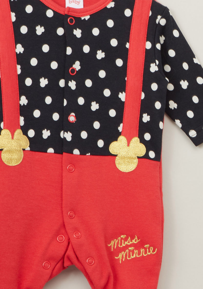Disney Minnie Mouse Print Sleepsuit with Long Sleeves-Sleepsuits-image-1