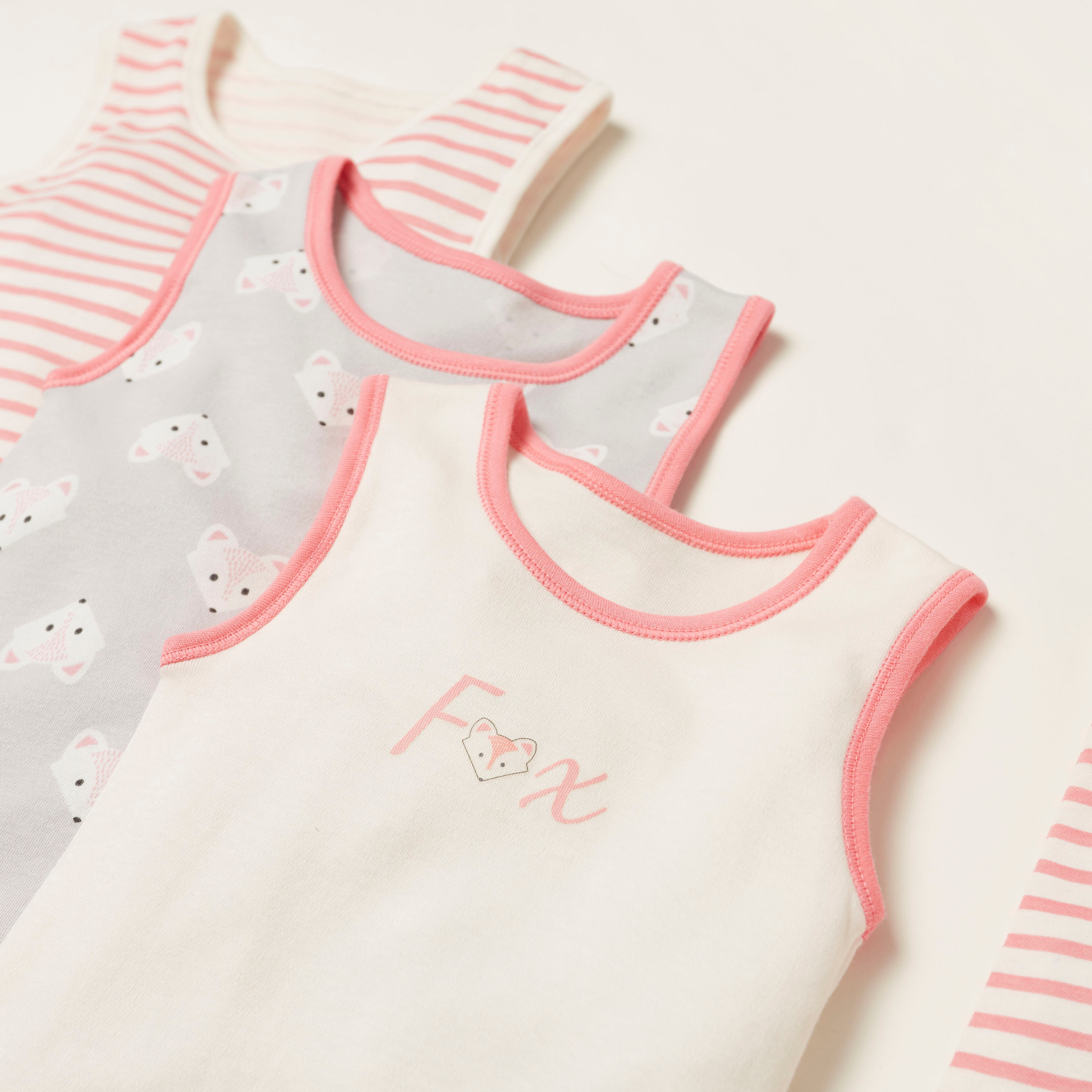Juniors Printed Sleeveless Bodysuit with Round Neck - Set of 5-baby-boys-clothing-multipacks-image-2