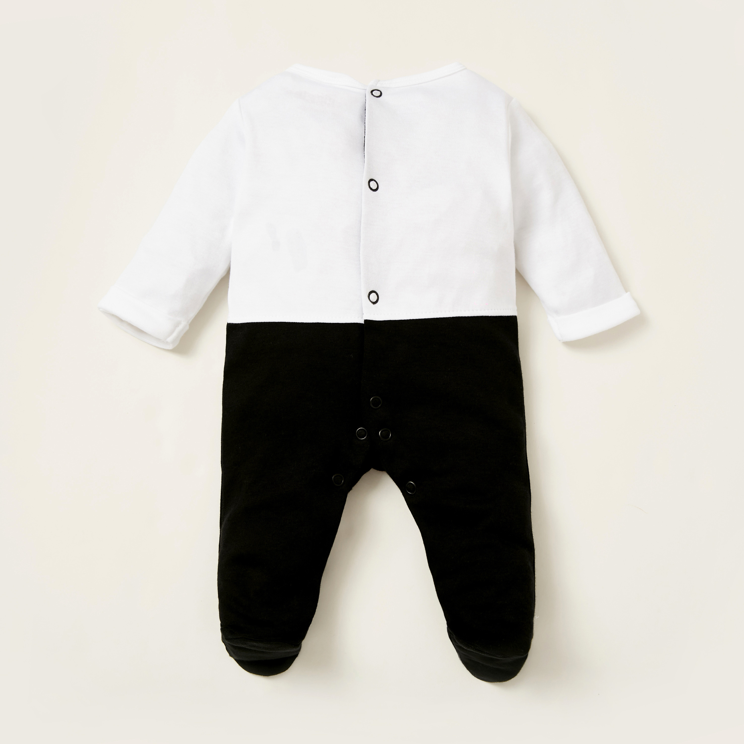 Giggles Textured Closed Feet Sleepsuit with Press Button Closure-baby-boys-clothing-nightwear-sleepsuits-image-4