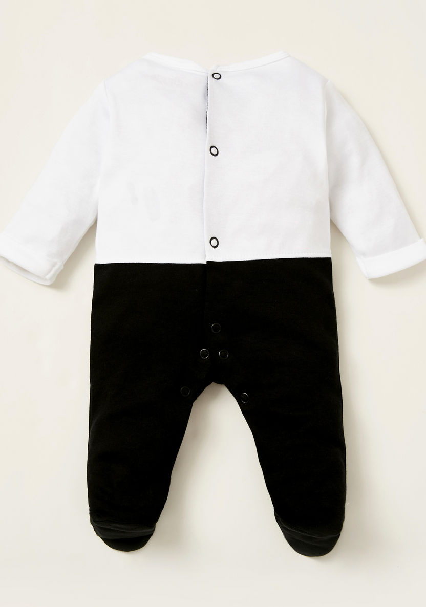 Giggles Textured Closed Feet Sleepsuit with Press Button Closure-Sleepsuits-image-3