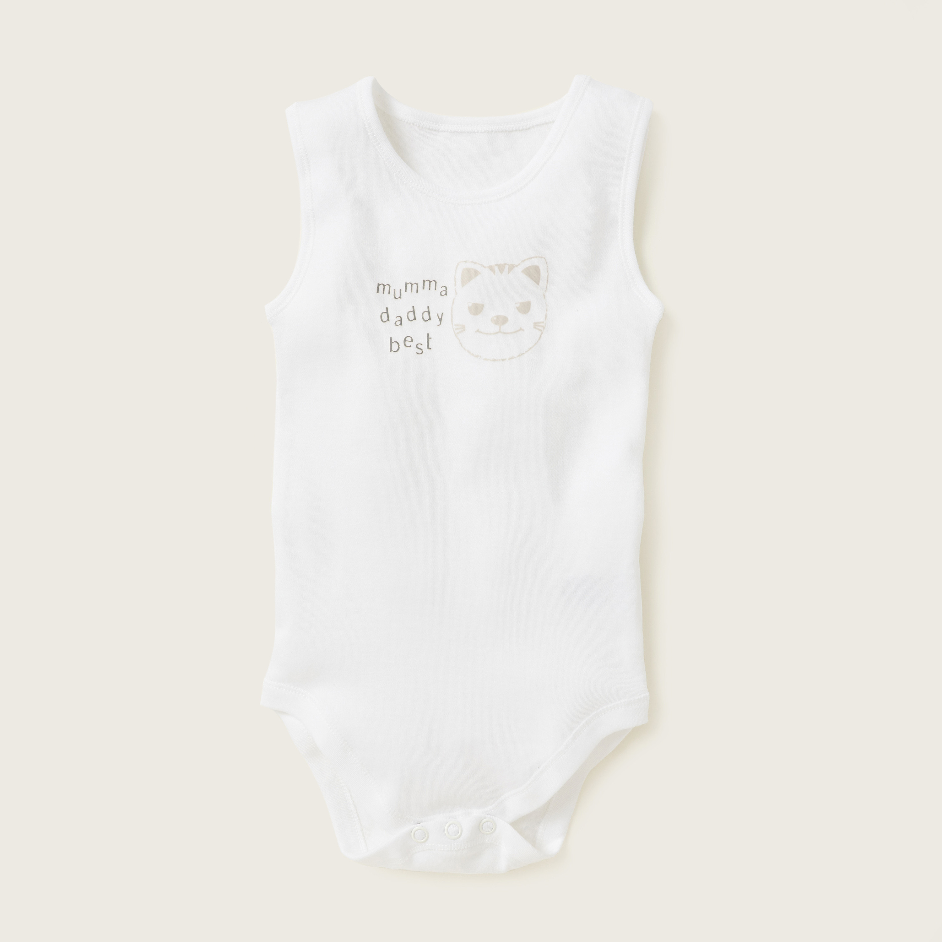 Juniors Printed Sleeveless Bodysuit with Round Neck - Pack of 7-baby-boys-clothing-multipacks-image-2