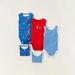 Juniors Printed Sleeveless Bodysuit with Round Neck - Set of 5-Bodysuits-thumbnail-0