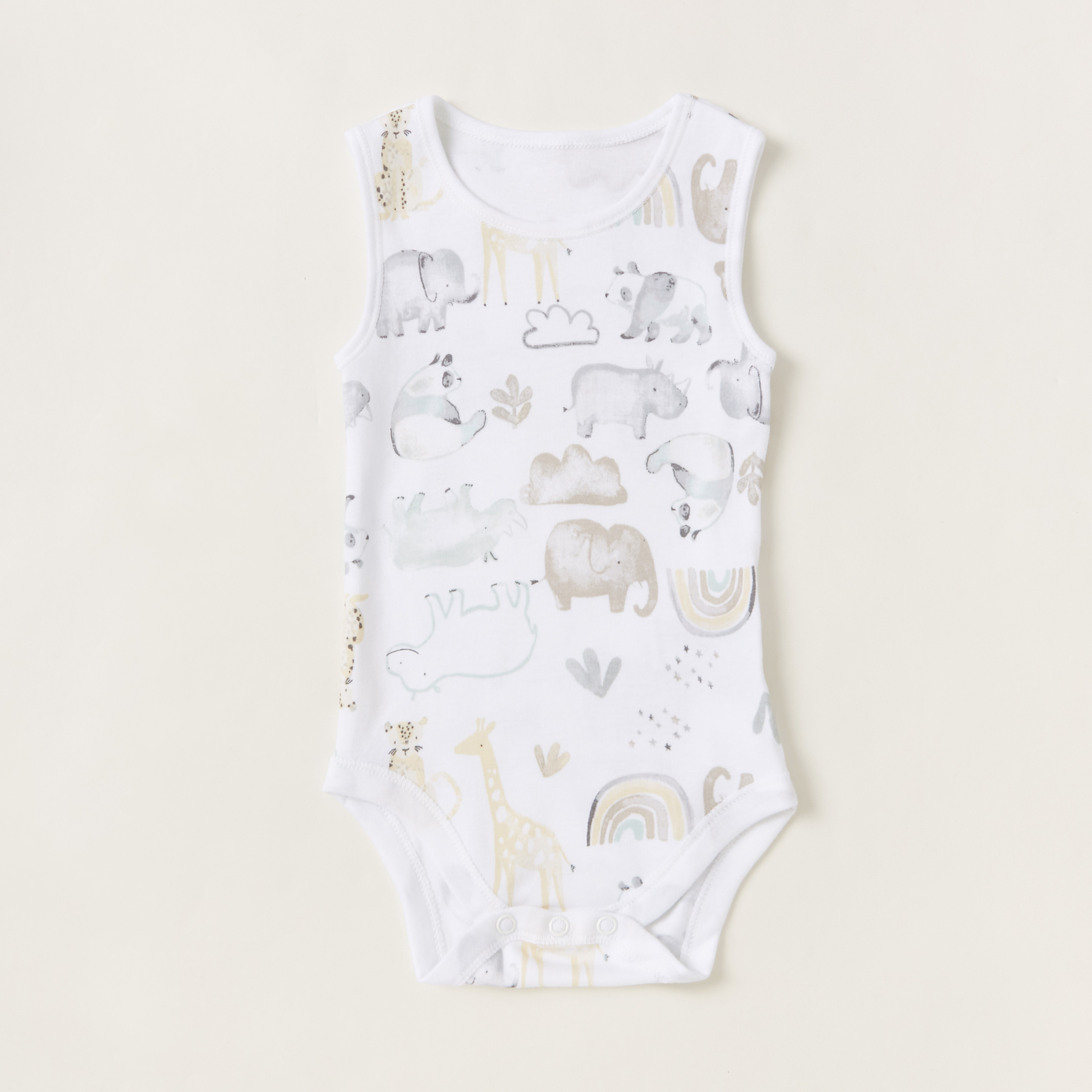 طقم بودي سوت متنوع بطبعات من جونيوز - 5 قطع-baby-girls-clothing-bodysuits-image-4