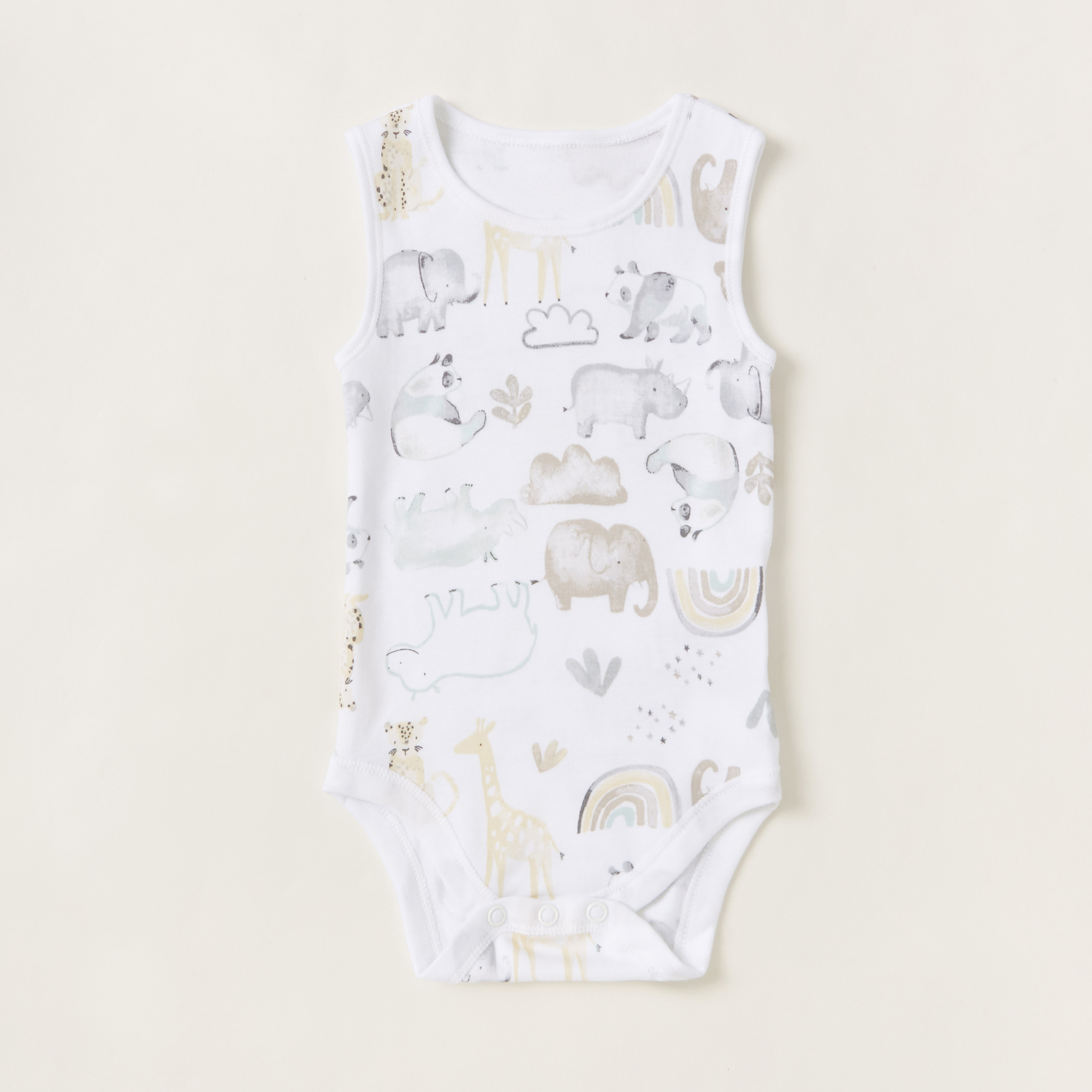 طقم بودي سوت متنوع بطبعات من جونيوز - 5 قطع-baby-girls-clothing-bodysuits-image-5