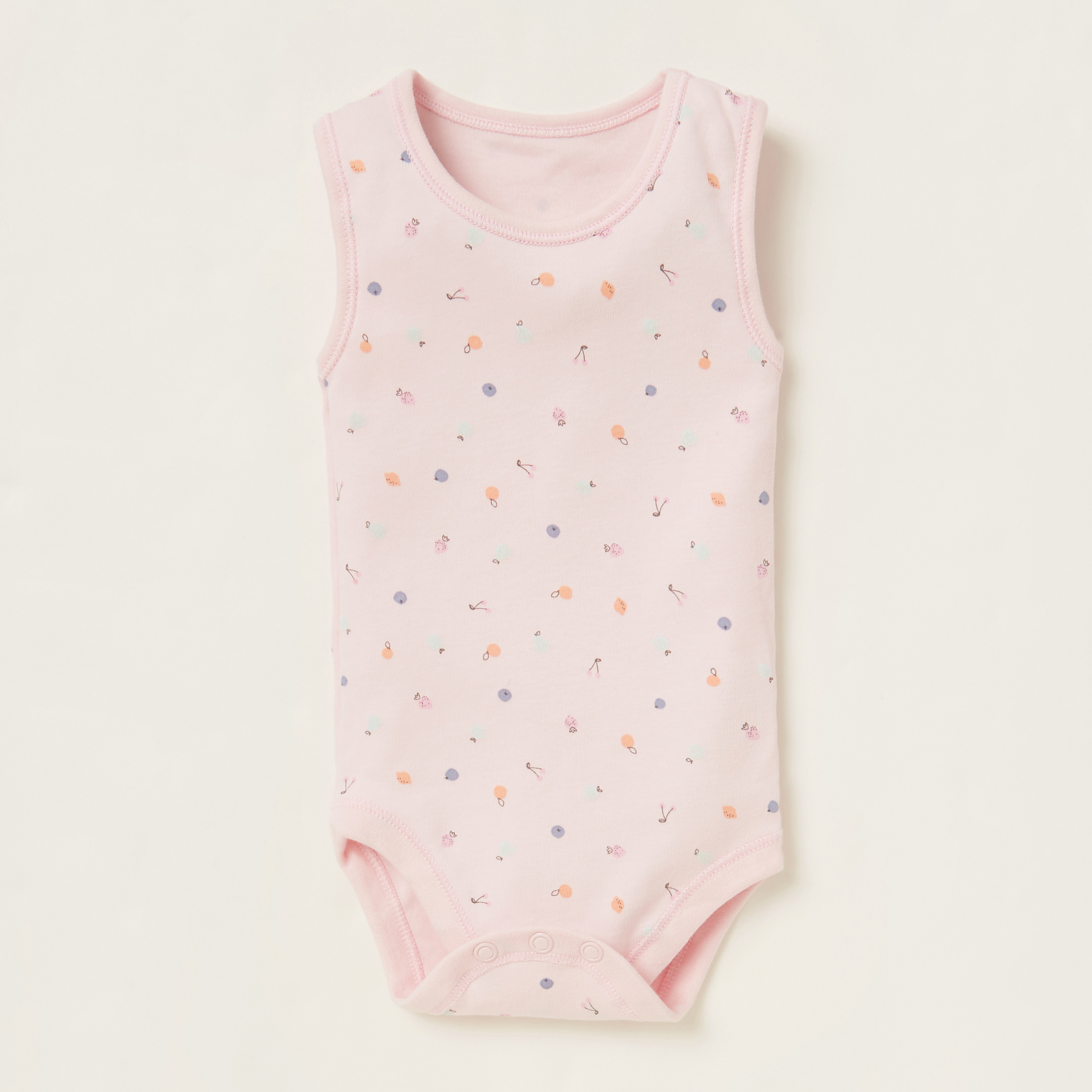 Juniors Printed Sleeveless Bodysuit - Set of 5-baby-girls-clothing-bodysuits-image-4