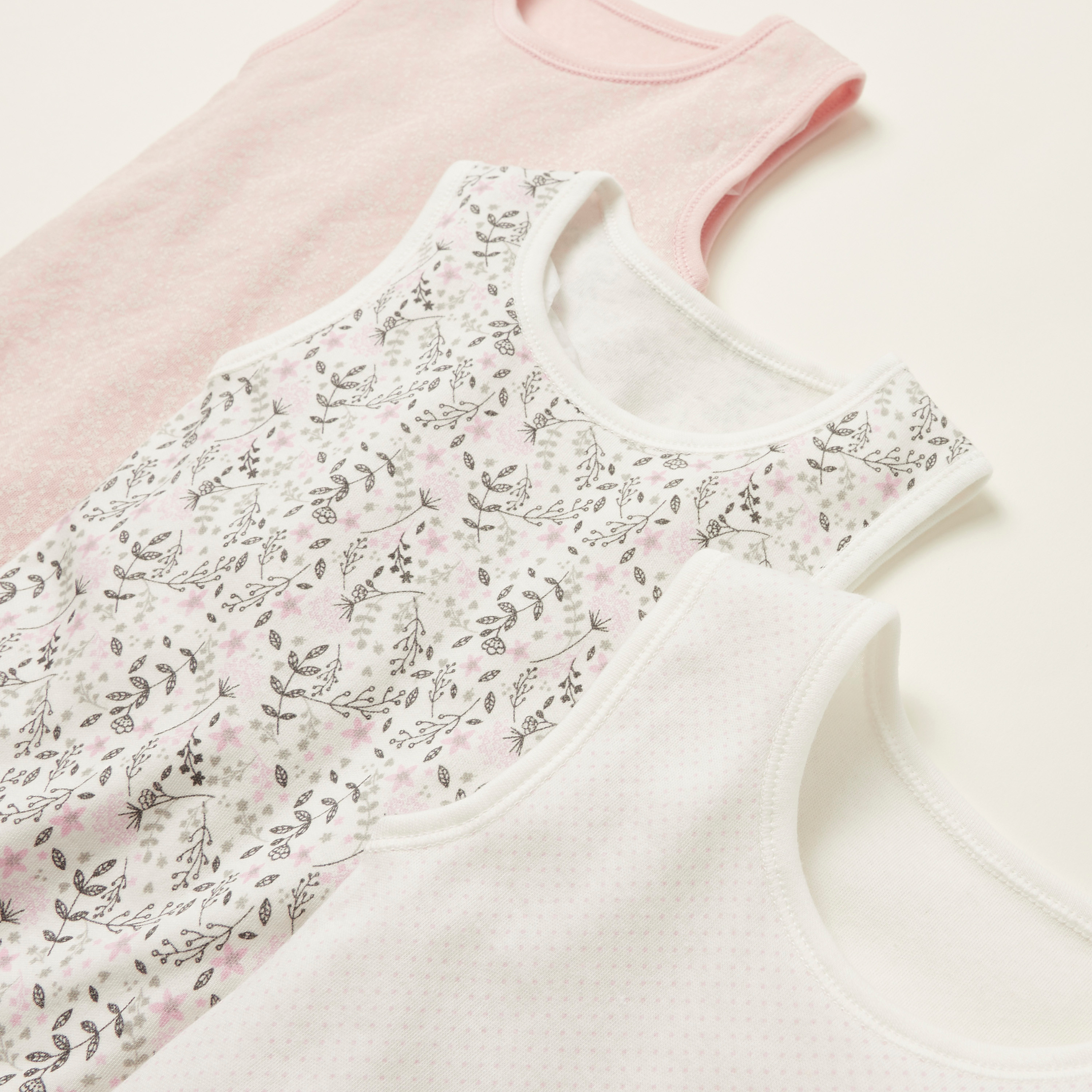 Juniors Printed Sleeveless Bodysuit - Set of 5-baby-girls-clothing-bodysuits-image-2