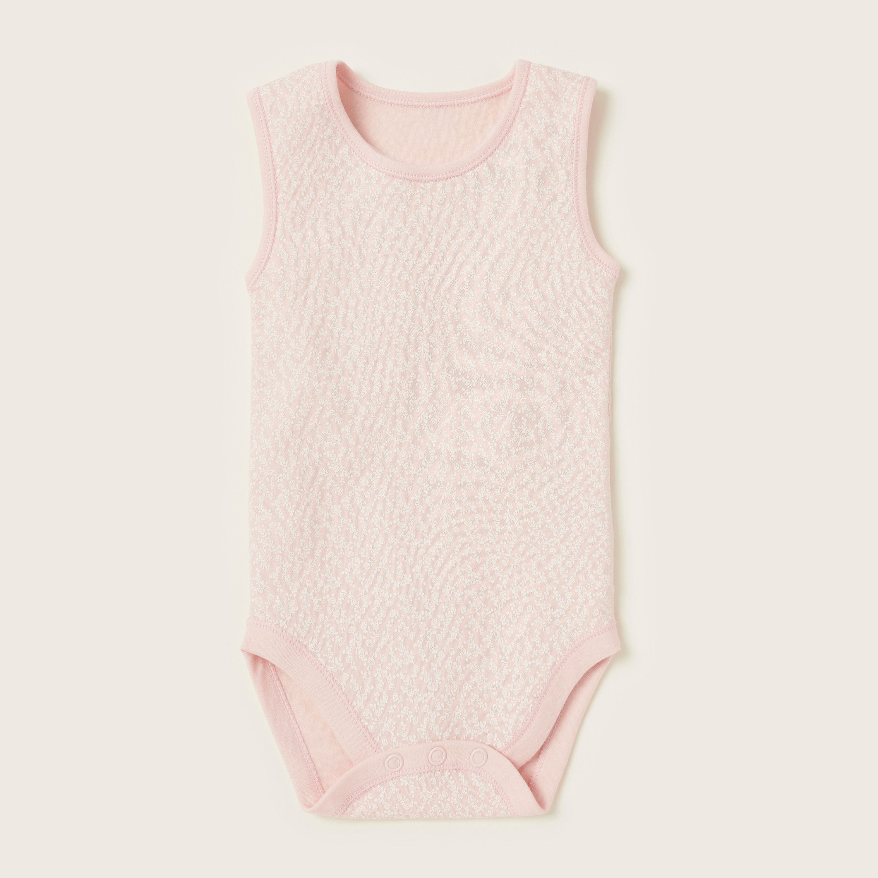 Juniors Printed Sleeveless Bodysuit - Set of 5-baby-girls-clothing-bodysuits-image-4
