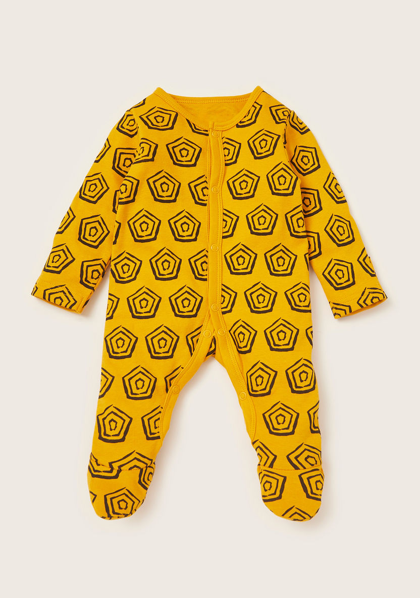 Juniors Printed Sleepsuit with Long Sleeves - Set of 3-Sleepsuits-image-3
