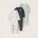 Juniors Printed Sleepsuit with Long Sleeves and Snap Button Closure - Set of 3-Sleepsuits-thumbnail-0