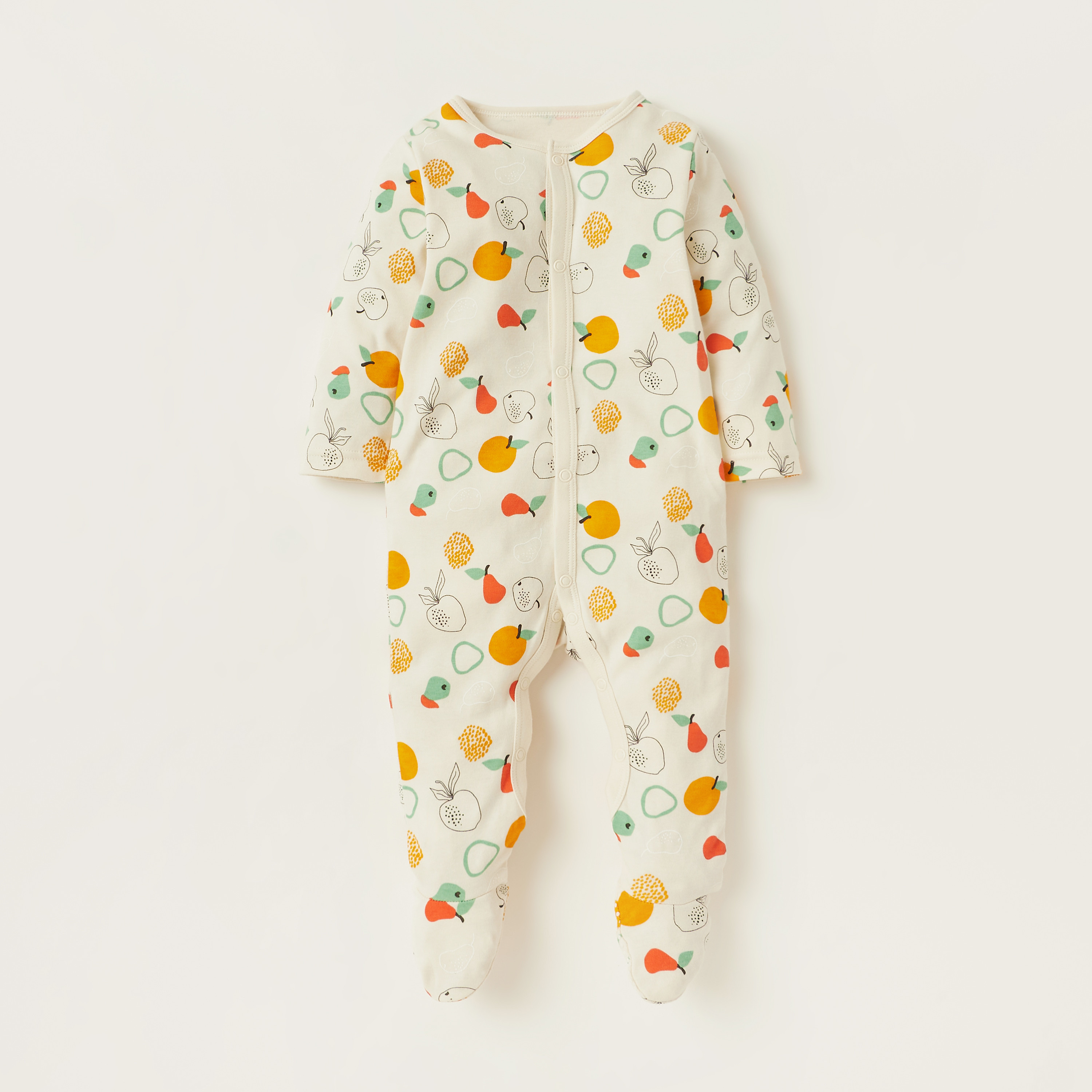 Juniors Printed Sleepsuit with Long Sleeves and Snap Button Closure - Set of 3-baby-boys-clothing-nightwear-sleepsuits-image-4