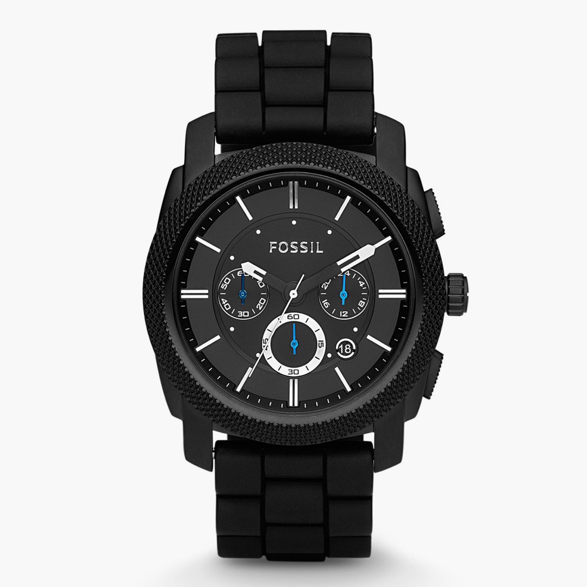 ساعة يد كرونوغراف بحزام سيليكون للرجال من فوسيل FS4487-men-watchesandjewellery-watches-image-1