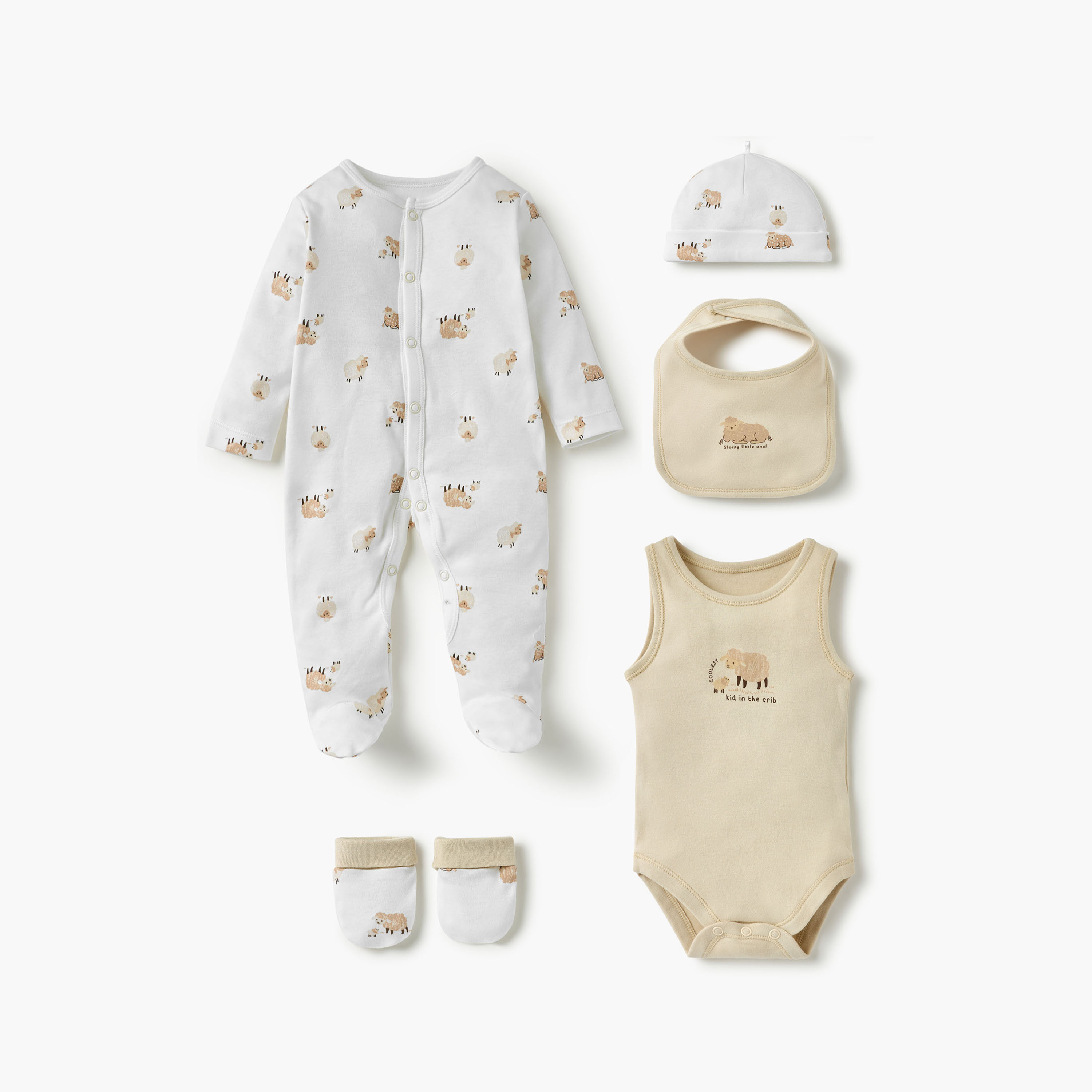 Juniors 6-Piece Sheep Print Assorted Clothing Gift Set-baby-boys-clothing-multipacks-image-1
