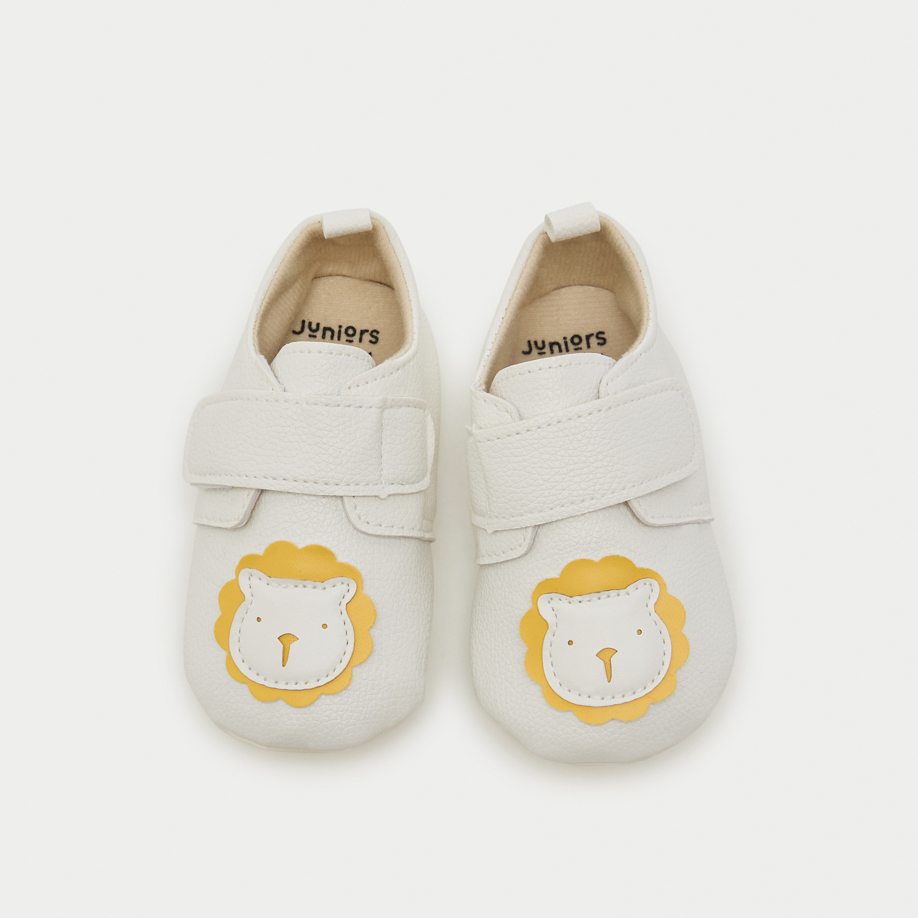 Juniors Lion Applique Detail Booties with Hook and Loop Closure-baby-boys-shoes-booties-image-5