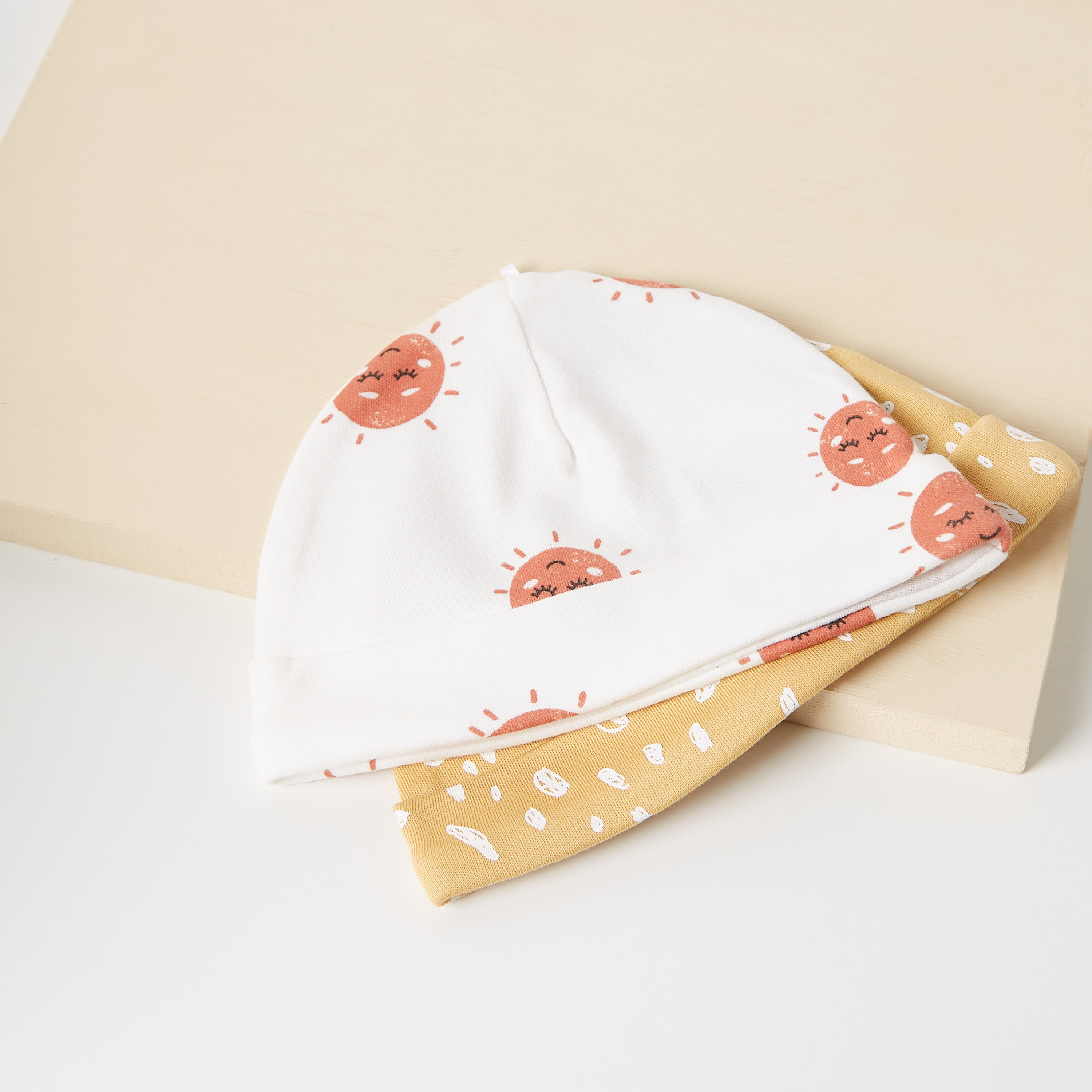 Juniors All-Over Print Cuffed Beanie Cap - Set of 2-baby-boys-accessories-caps-image-4