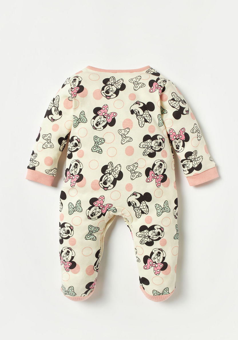 Disney All-Over Minnie Mouse Print Sleepsuit with Snap Button Closure-Sleepsuits-image-3