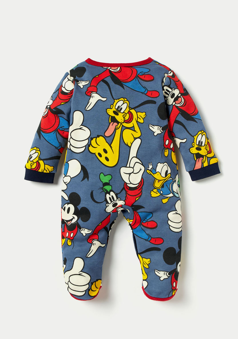 Disney All-Over Mickey Mouse and Friends Print Sleepsuit with Snap Button Closure-Sleepsuits-image-3