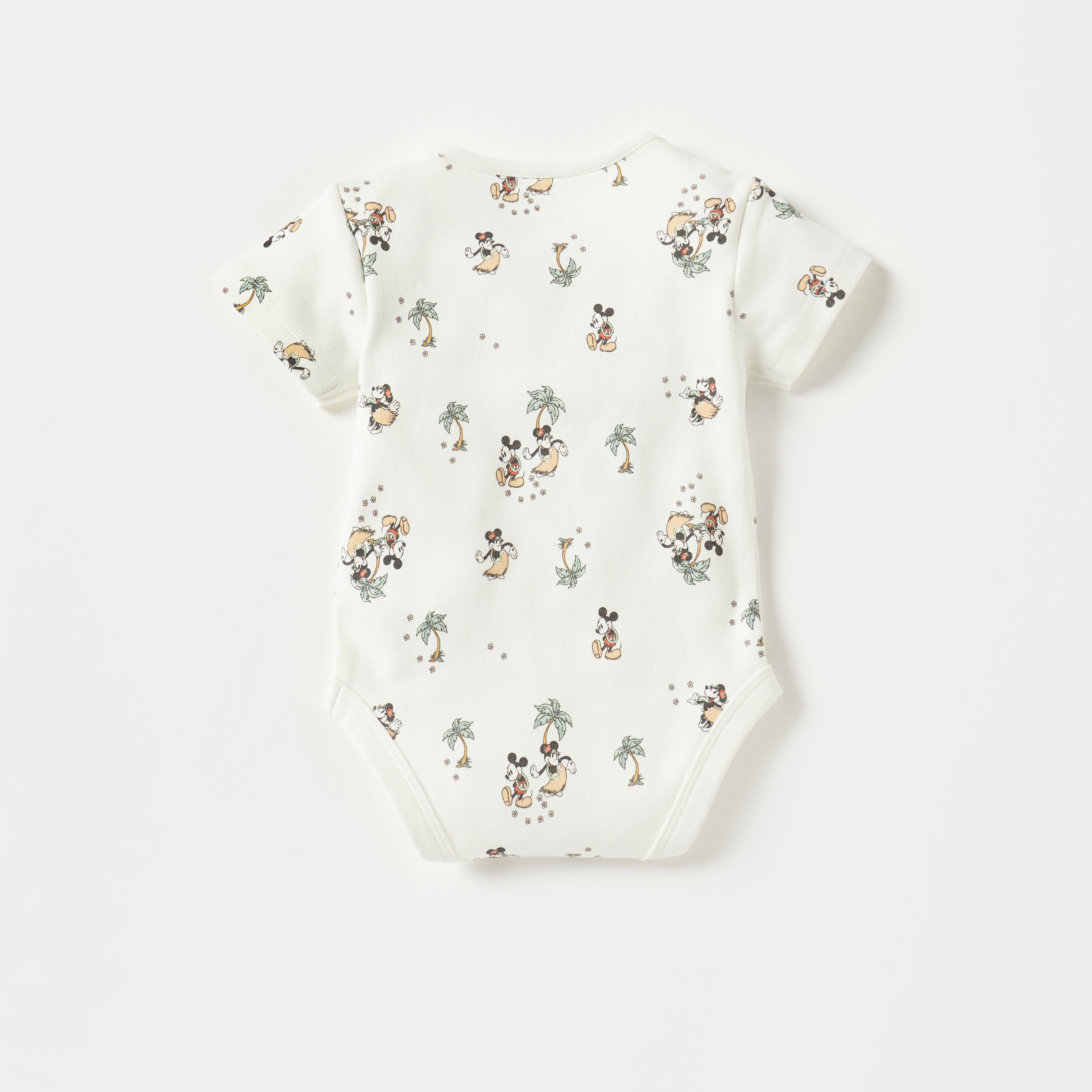 Disney All-Over Mickey and Minnie Mouse Print Bodysuit with Short Sleeves-baby-girls-clothing-bodysuits-image-4