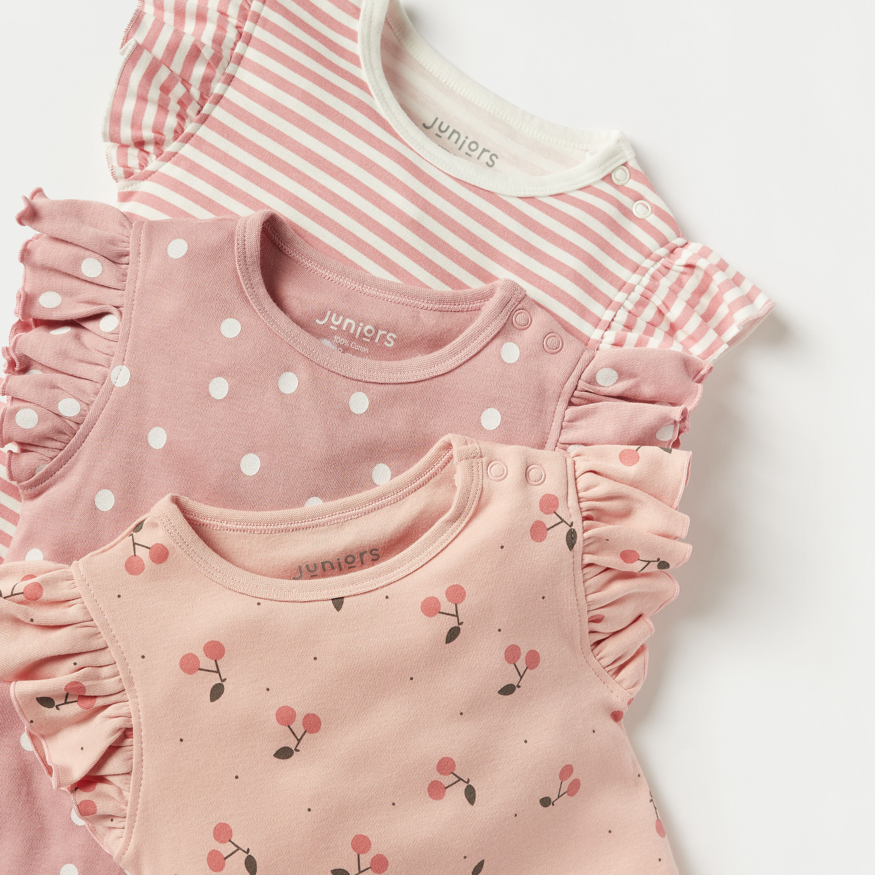 Juniors Printed Romper with Ruffles - Set of 3-baby-boys-clothing-multipacks-image-5