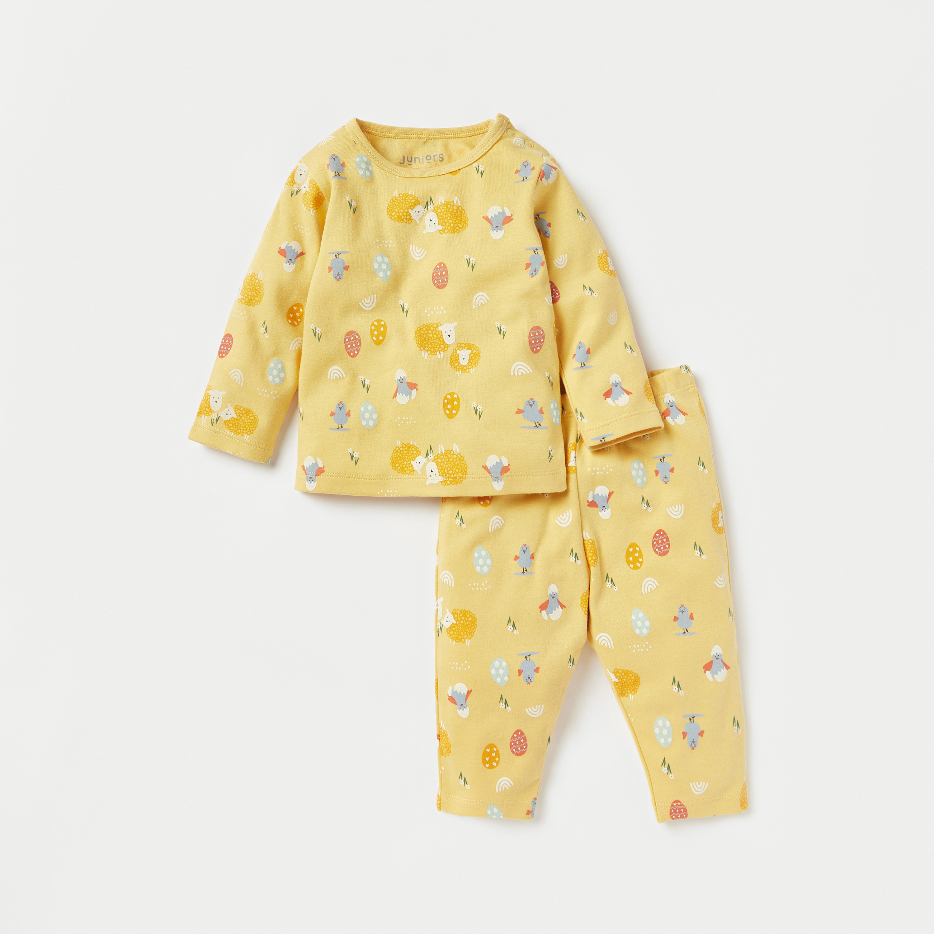 Juniors All-Over Fruits Print T-shirt and Pyjama Set-baby-boys-clothing-nightwear-pyjamasets-image-1