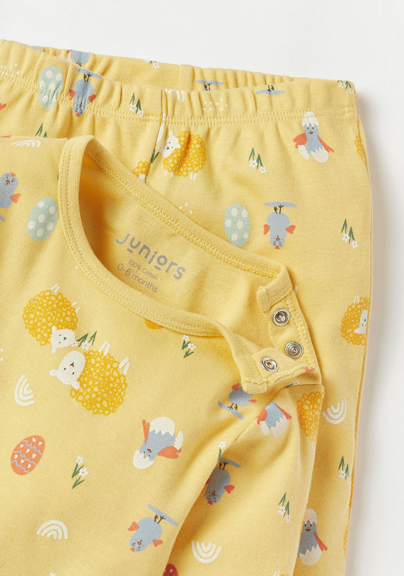 Juniors All-Over Fruits Print T-shirt and Pyjama Set-Pyjama Sets-image-3