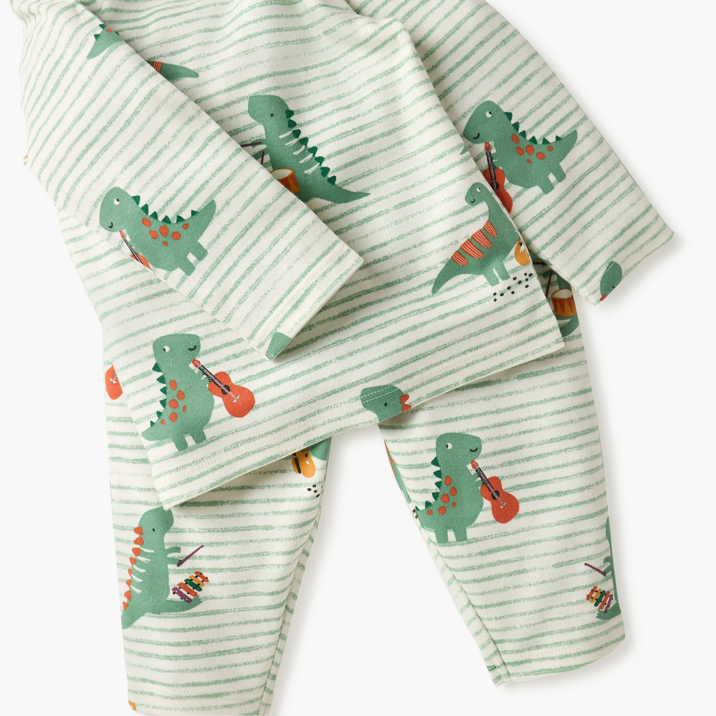 Juniors Dinosaur Print T-shirt and Pyjama Set-baby-boys-clothing-nightwear-pyjamasets-image-5