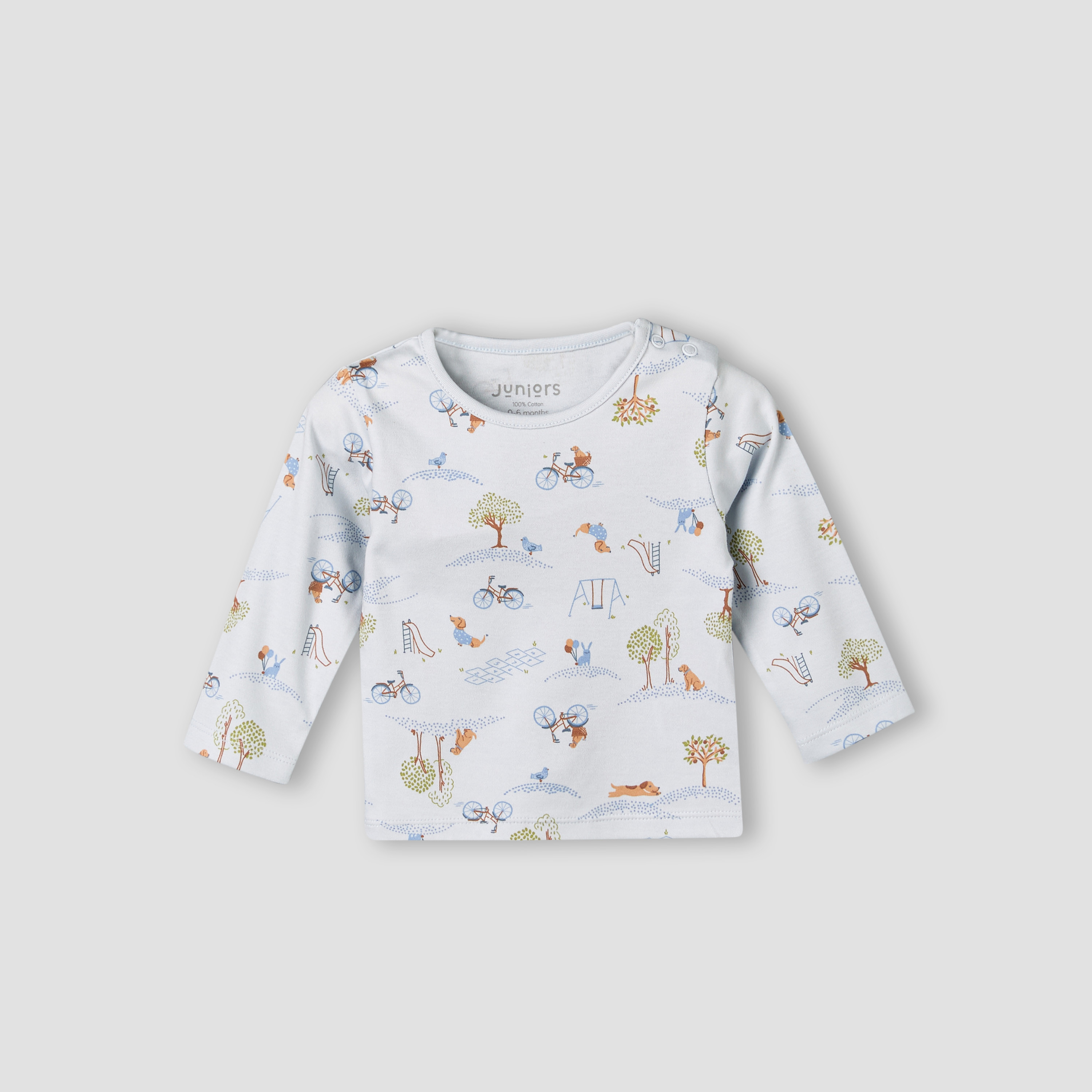 Juniors Cotton Long Sleeves Pyjama Set with Park Print-baby-boys-clothing-nightwear-pyjamasets-image-3