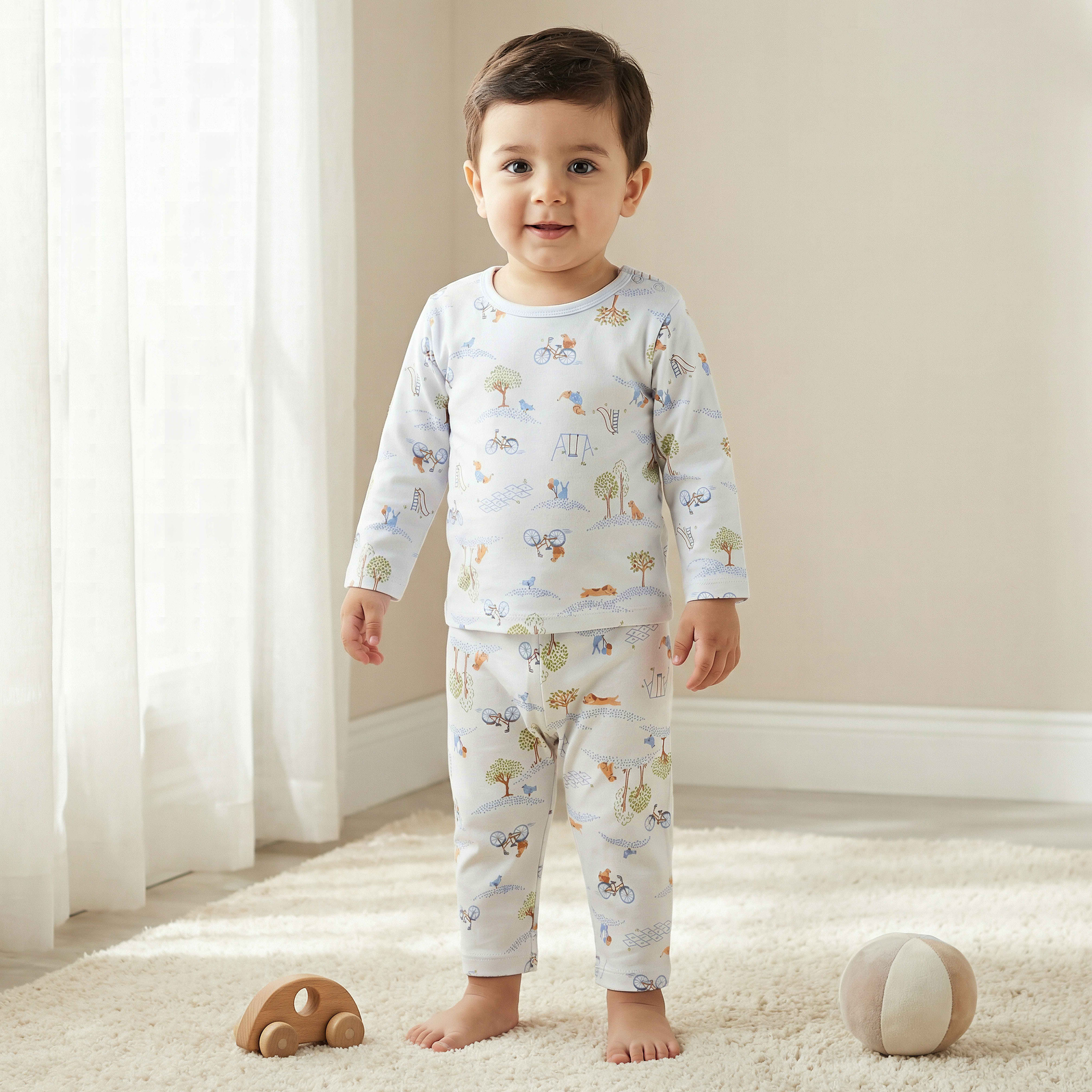 Juniors Cotton Long Sleeves Pyjama Set with Park Print-baby-boys-clothing-nightwear-pyjamasets-image-1
