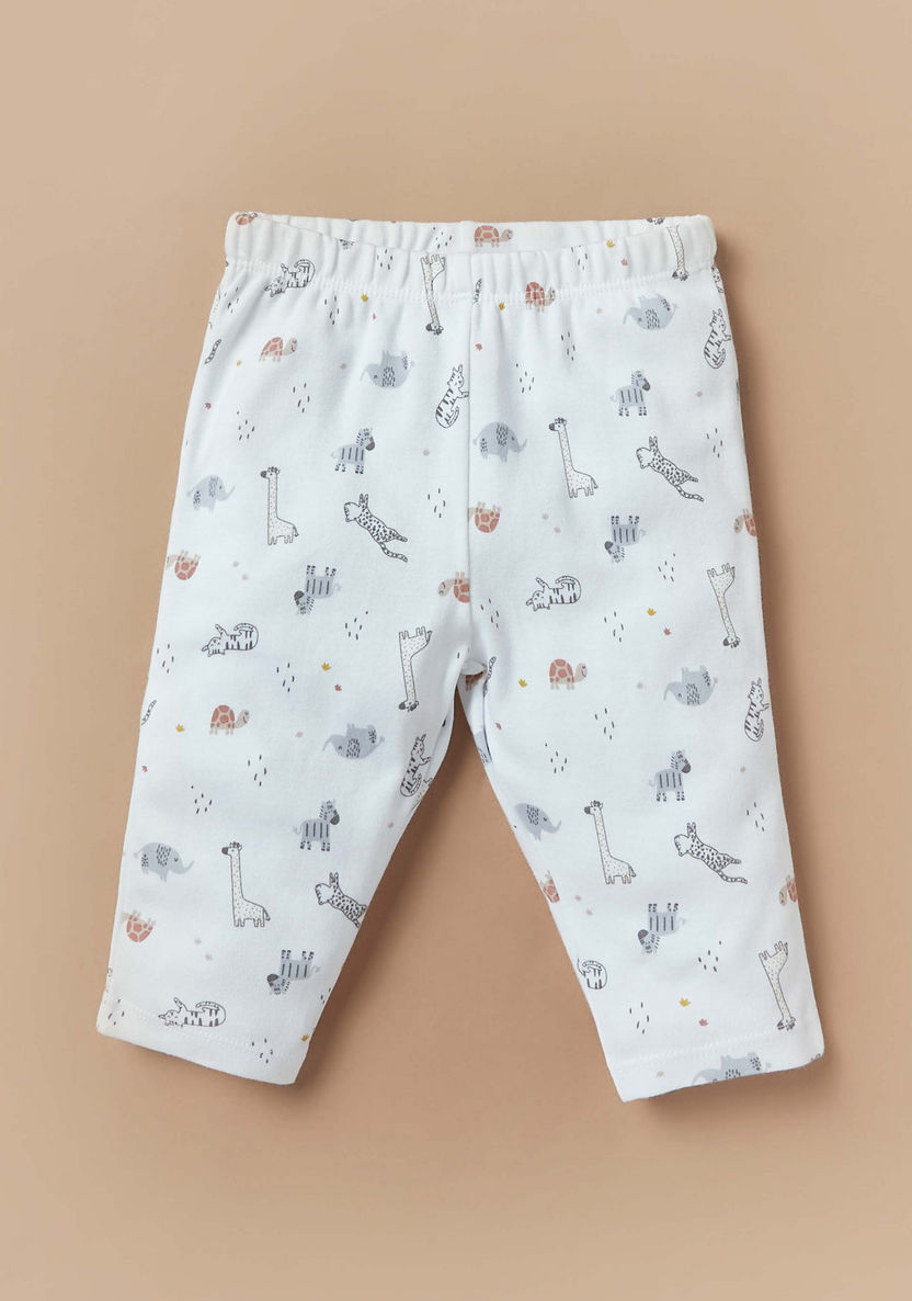 Juniors All-Over Animal Print T-shirt and Pyjama Set-Pyjama Sets-image-2