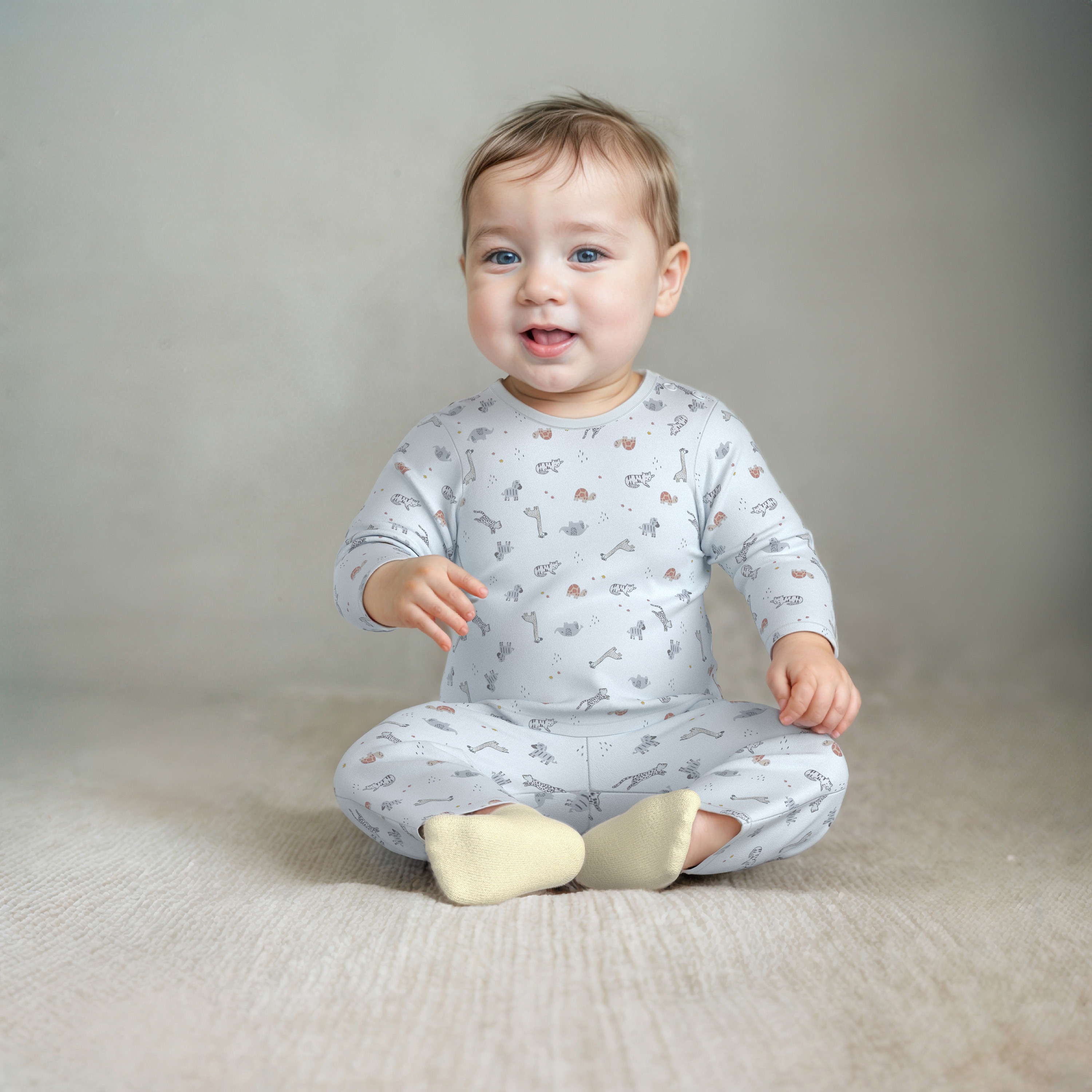 Juniors All-Over Animal Print T-shirt and Pyjama Set-baby-boys-clothing-nightwear-pyjamasets-image-5