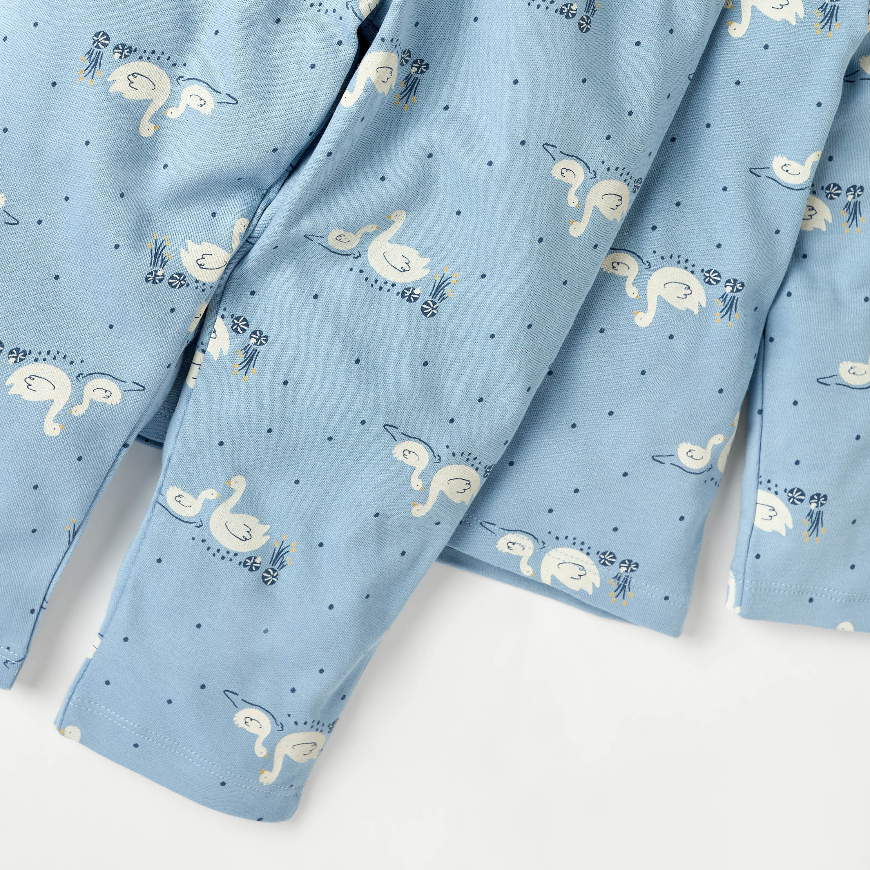 Juniors All-Over Swan Print T-shirt and Pyjama Set-baby-girls-clothing-nightwear-pyjamasets-image-5