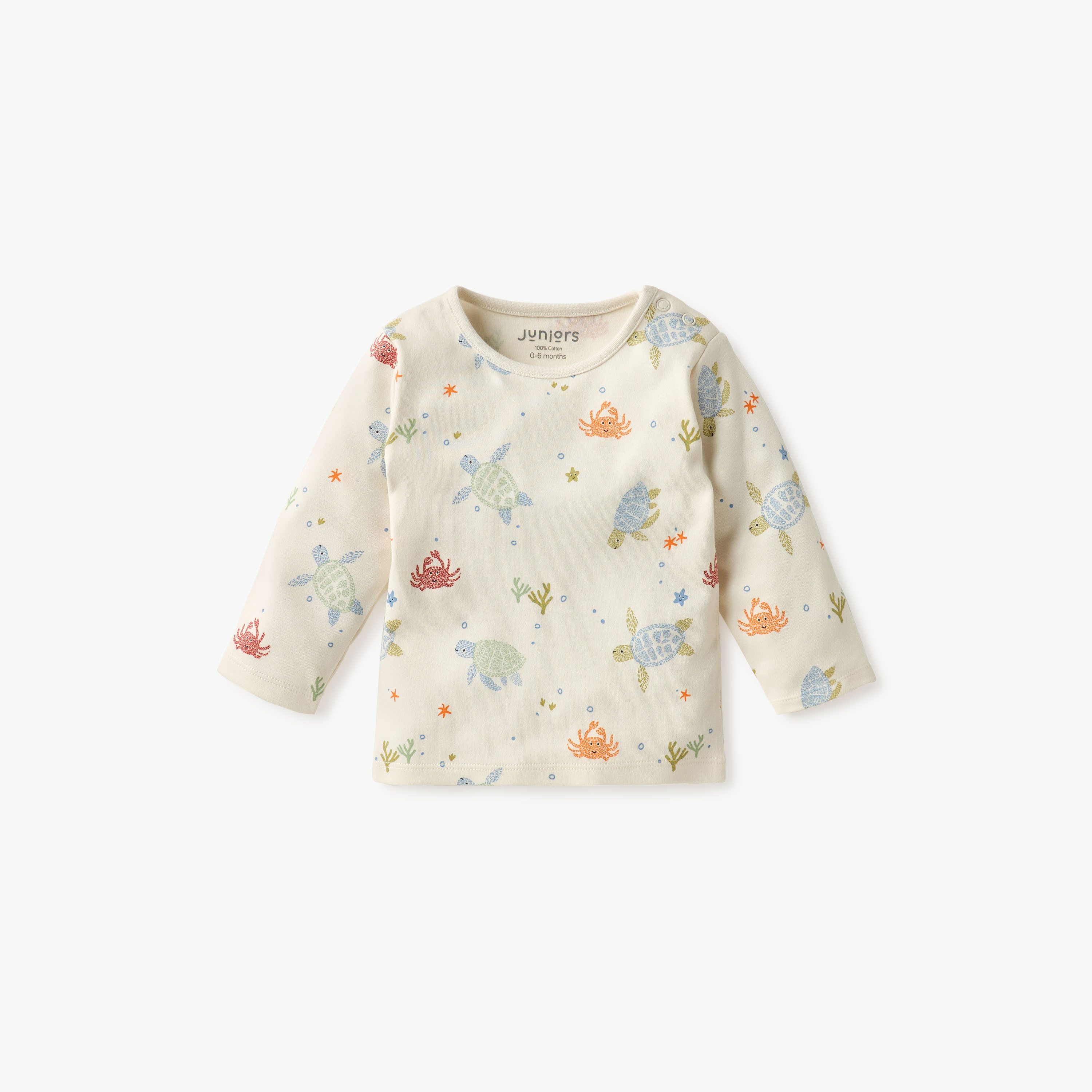طقم بنطلون بيجاما وتيشيرت بطبعات حيوانات البحر من جونيورز-baby-boys-clothing-nightwear-pyjamasets-image-2