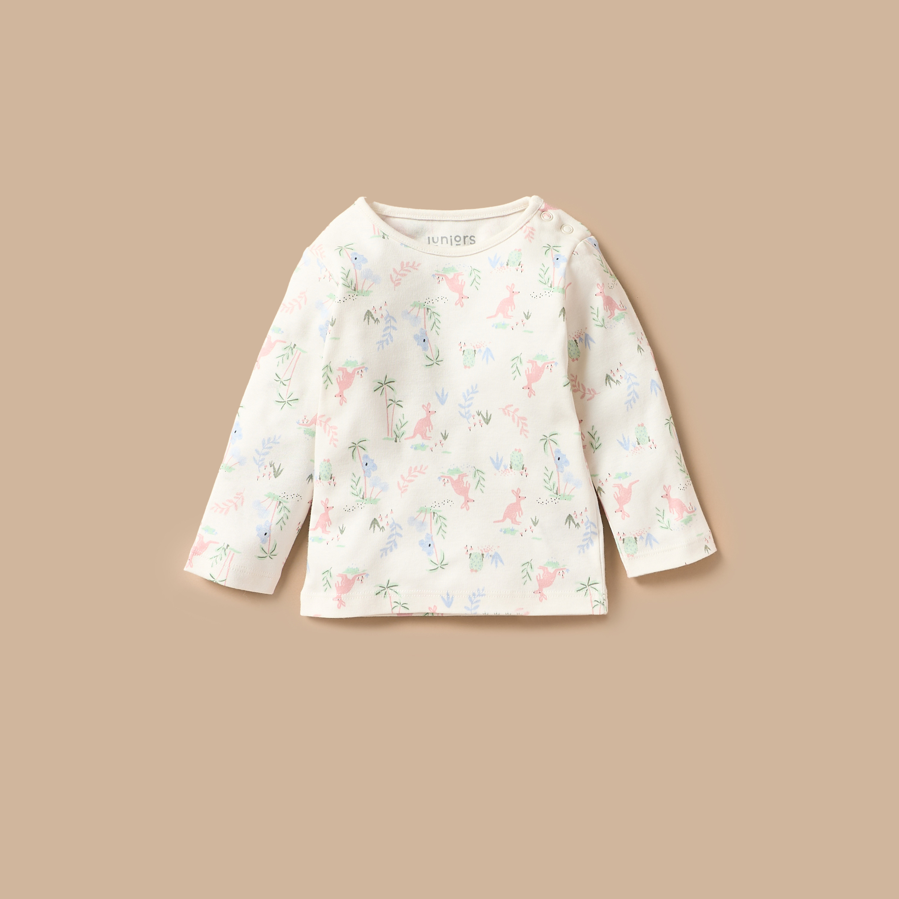 Juniors All-Over Animal Print T-shirt and Pyjama Set-baby-girls-clothing-nightwear-pyjamasets-image-2