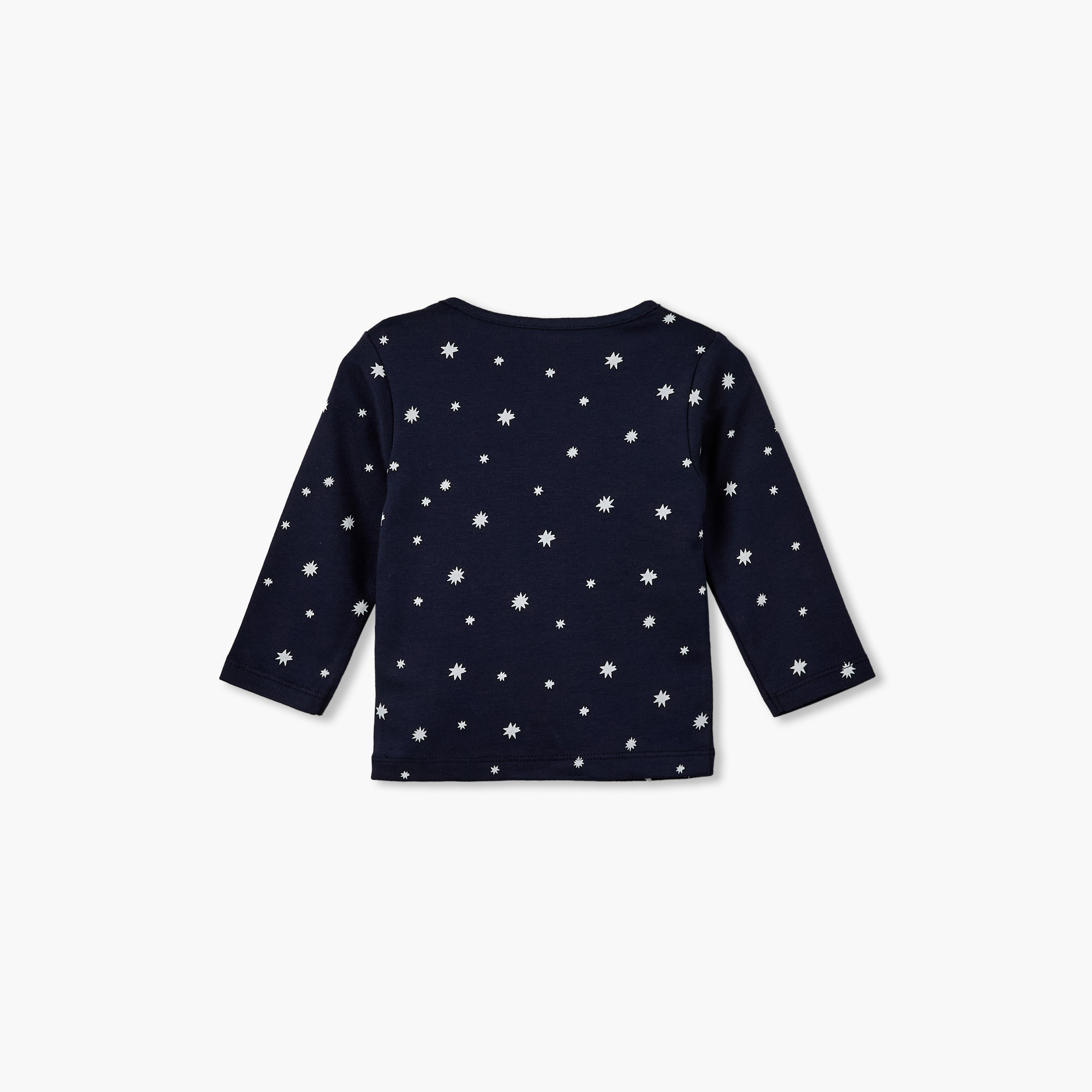 Juniors Cotton Crew Neck Long Sleeves Pyjama Set with Star Print-baby-boys-clothing-nightwear-pyjamasets-image-4