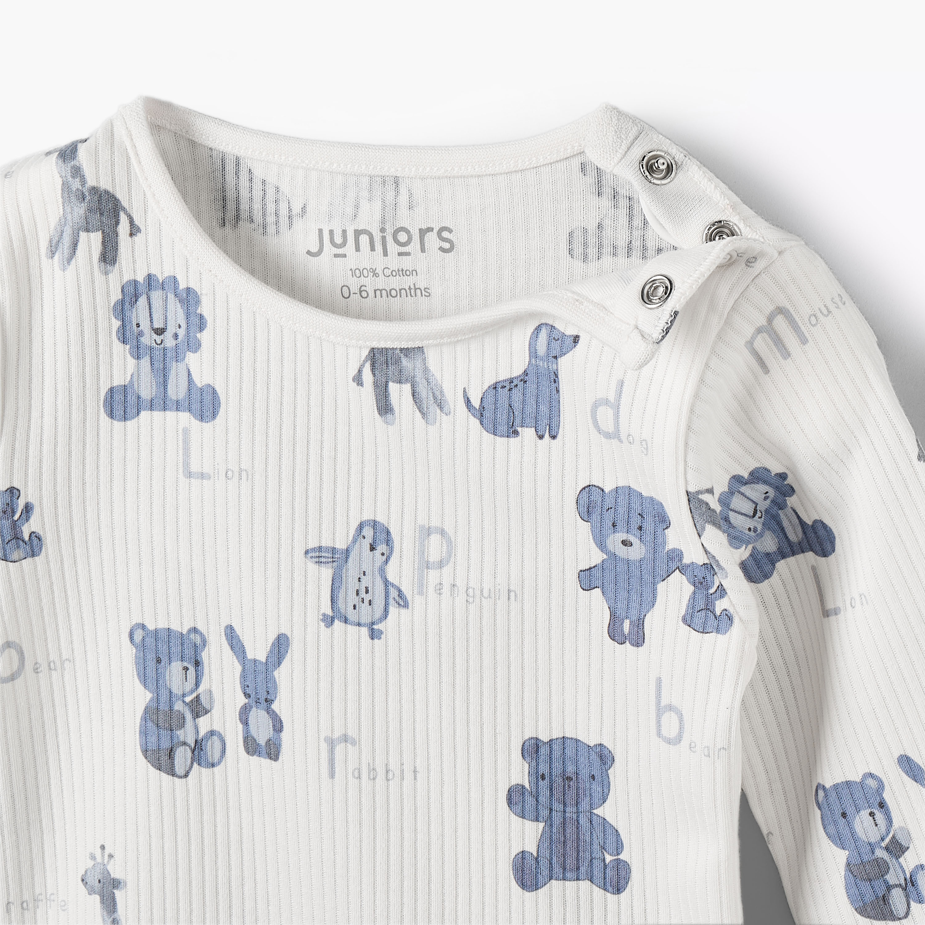 Juniors Cotton Round Neck Long Sleeves Pyjama Set with Print-baby-boys-clothing-nightwear-pyjamasets-image-5