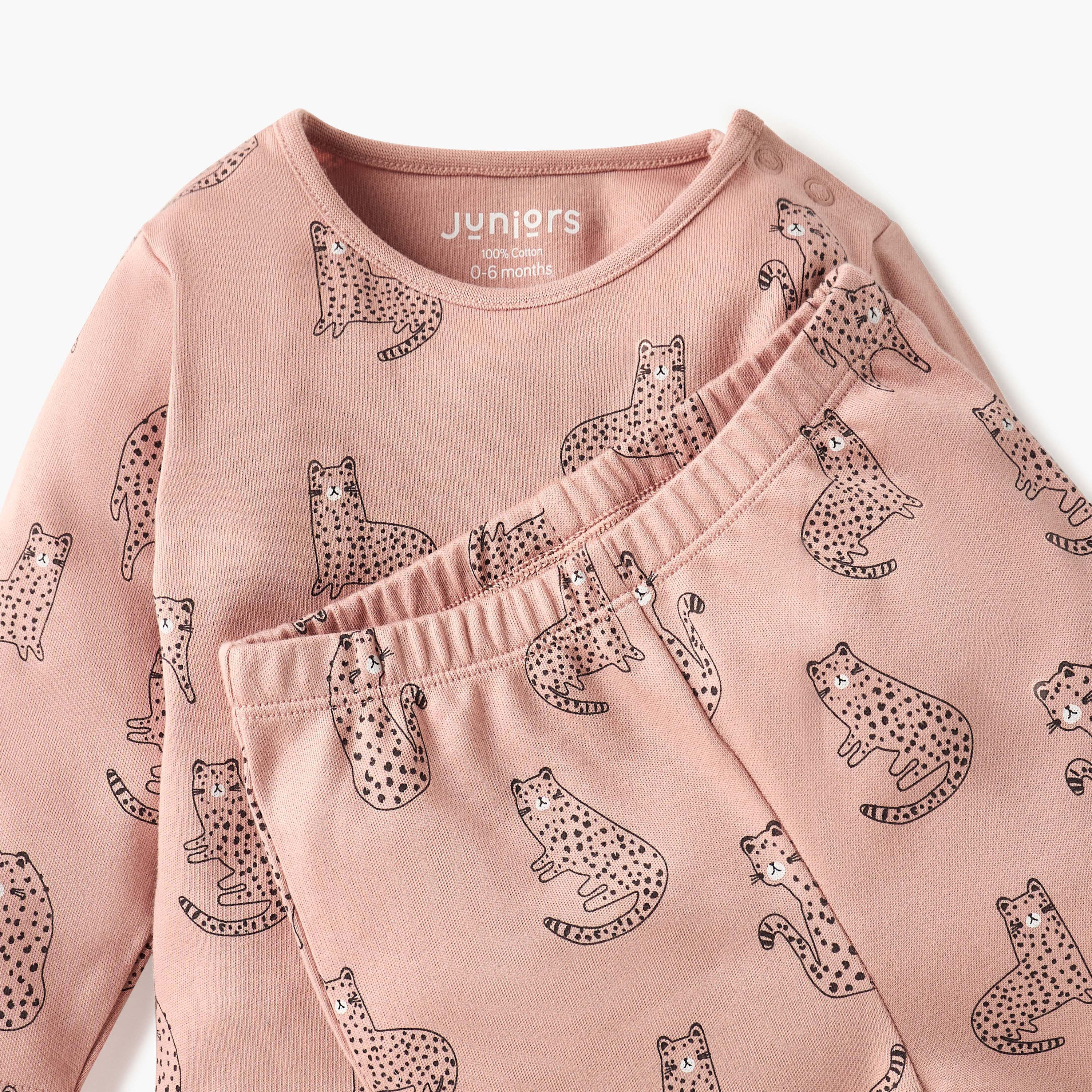 Juniors Pyjama Set with Bear Print - Cotton - Long Sleeves - Round Neck-baby-boys-clothing-nightwear-pyjamasets-image-6
