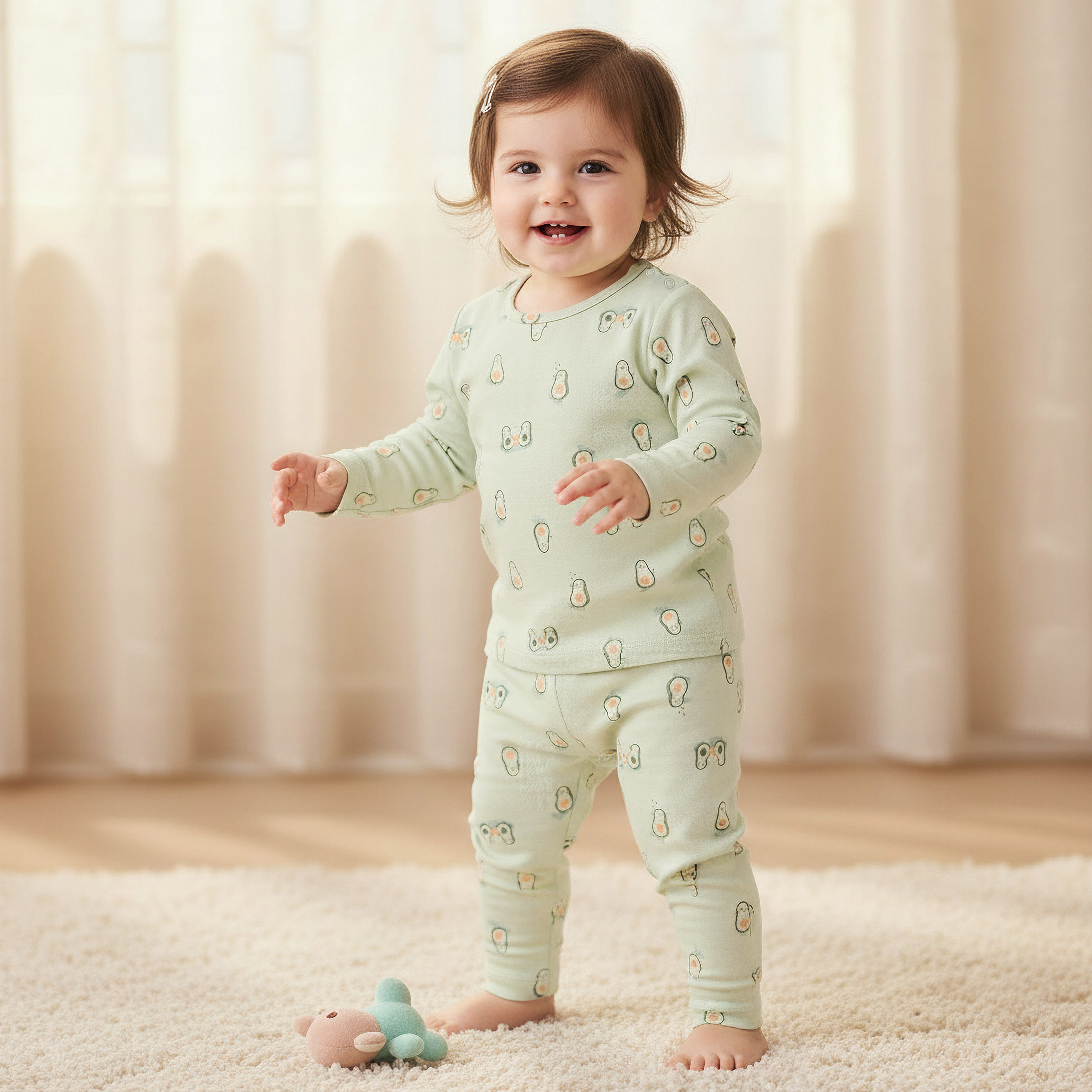 Juniors Cotton Long Sleeves Pyjama Set with Avocado Print-baby-boys-clothing-nightwear-pyjamasets-image-1