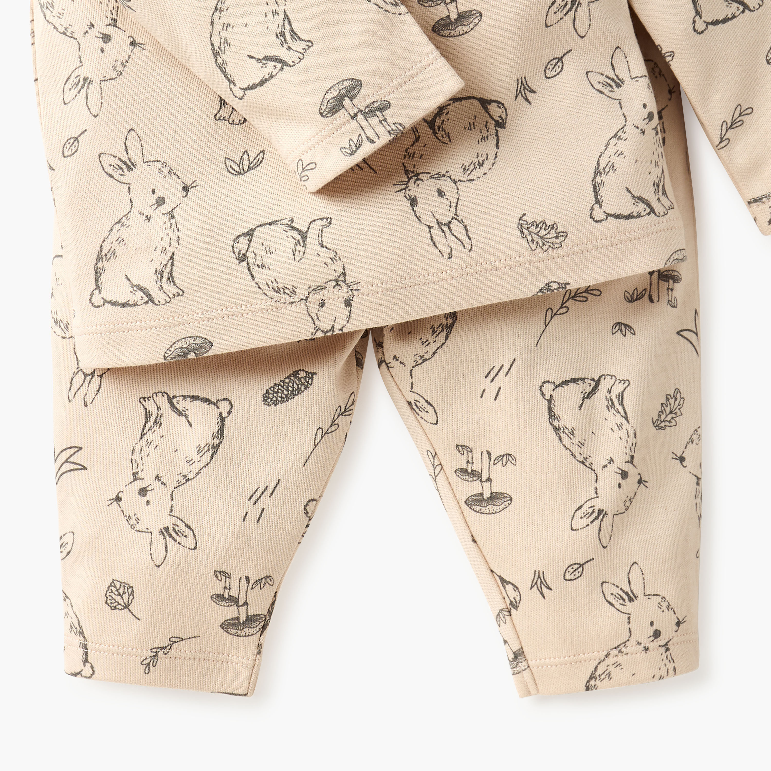 Juniors Bunny Print T-shirt and Pyjama Set-baby-girls-clothing-nightwear-pyjamasets-image-4