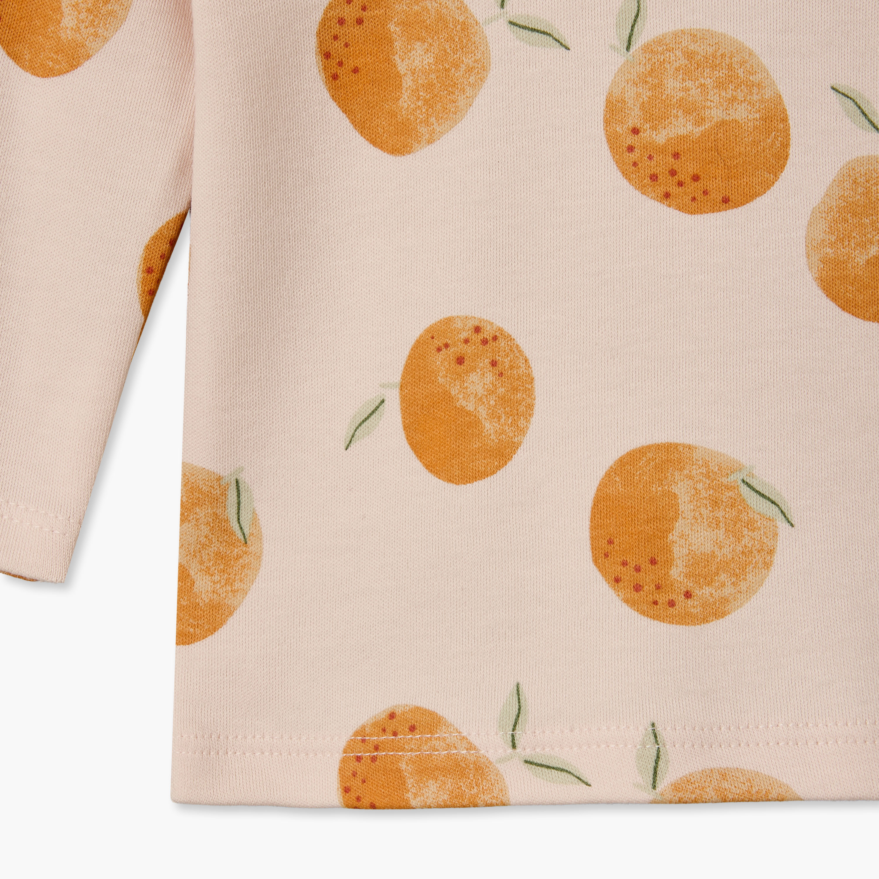 Juniors Cotton Crew Neck Long Sleeves Pyjama Set with Peach Fruit Print-baby-girls-clothing-nightwear-pyjamasets-image-7