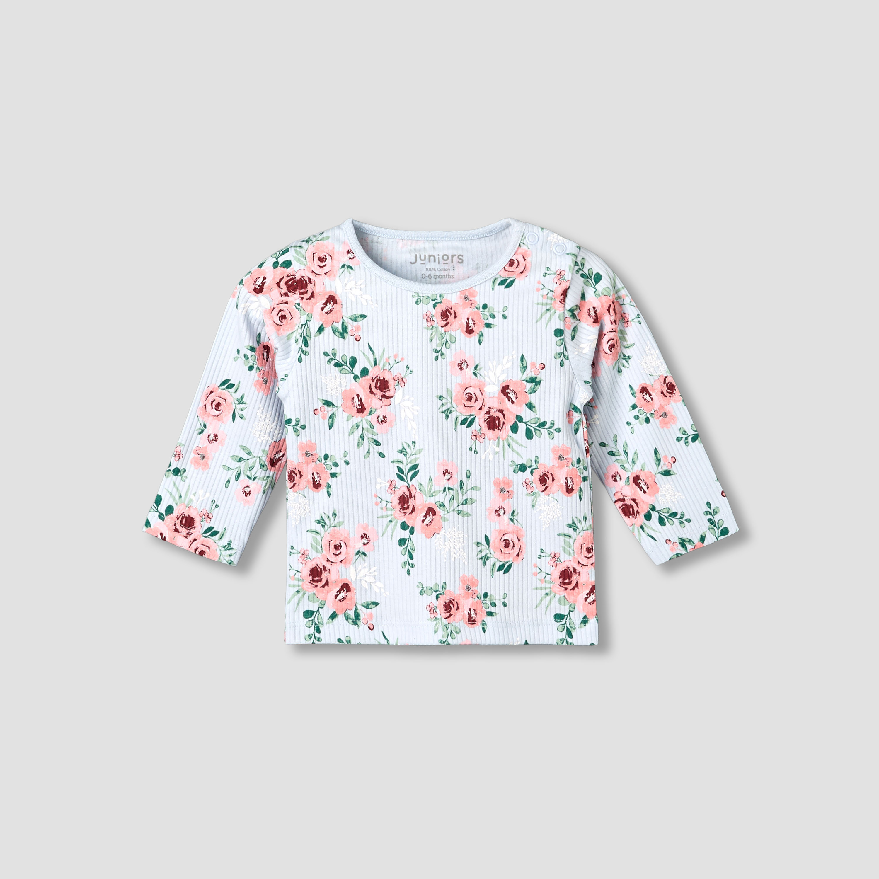 Juniors Cotton Long Sleeves Pyjama Set with Floral Print-baby-girls-clothing-nightwear-pyjamasets-image-3