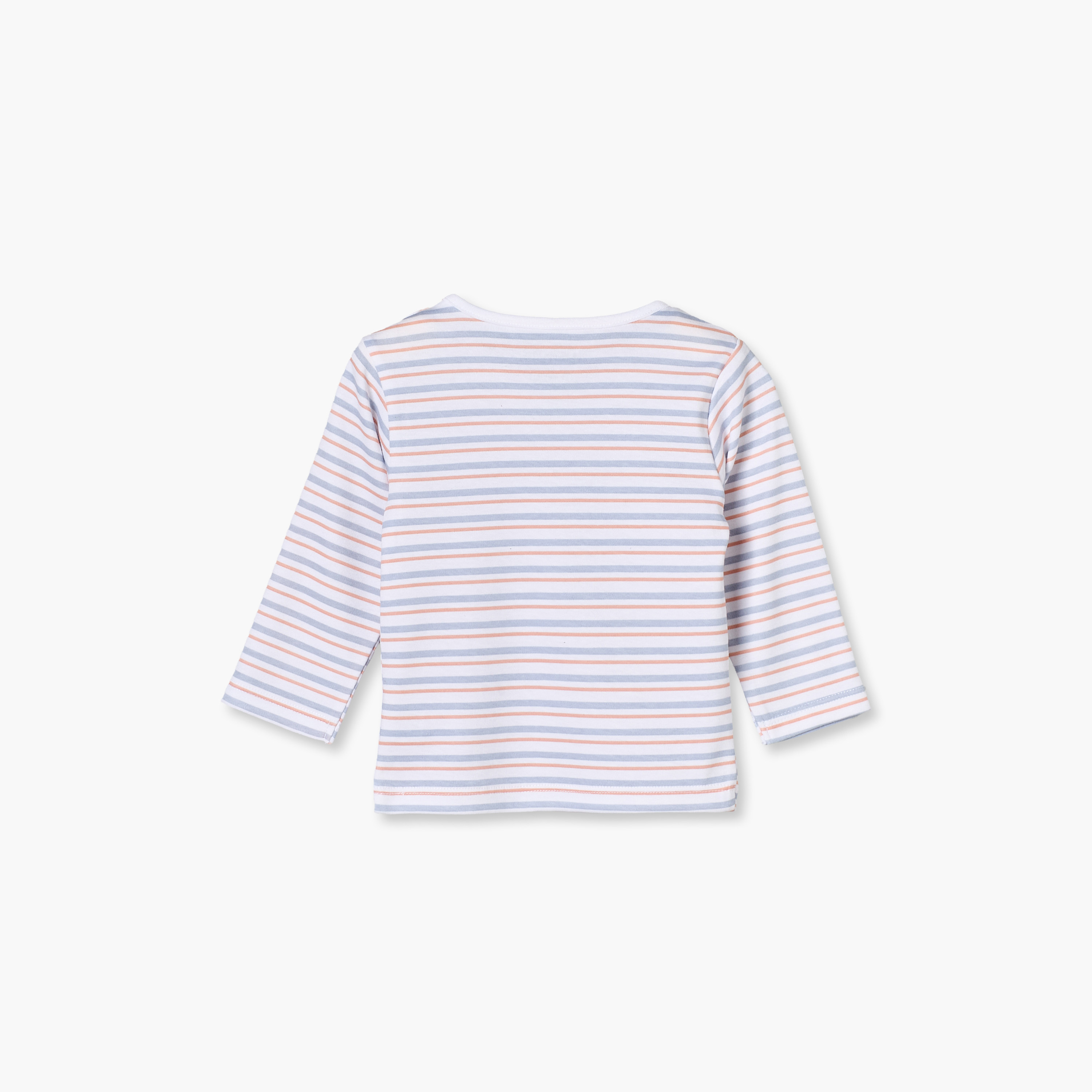 طقم بيجاما قطن مخطط بأكمام طويلة وياقة ضيقة من جونيورز-baby-boys-clothing-nightwear-pyjamasets-image-5