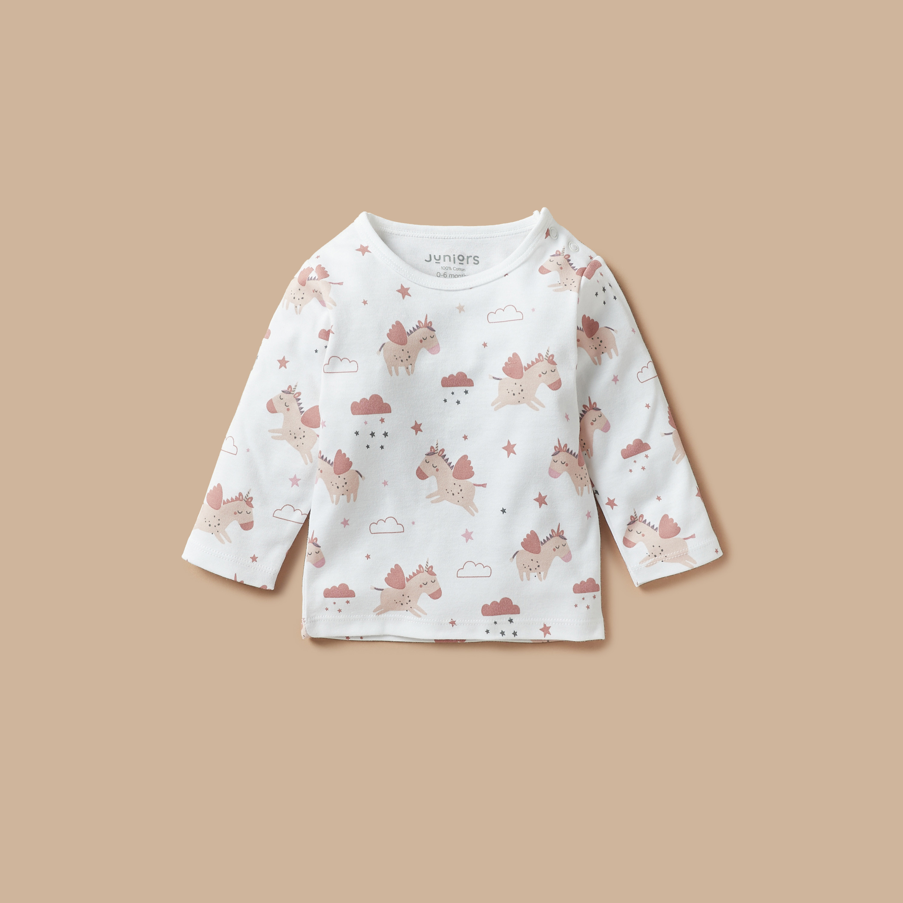 طقم بنطلون بيجاما وتيشيرت بأكمام طويلة وطبعات من جونيورز-baby-girls-clothing-nightwear-pyjamasets-image-2
