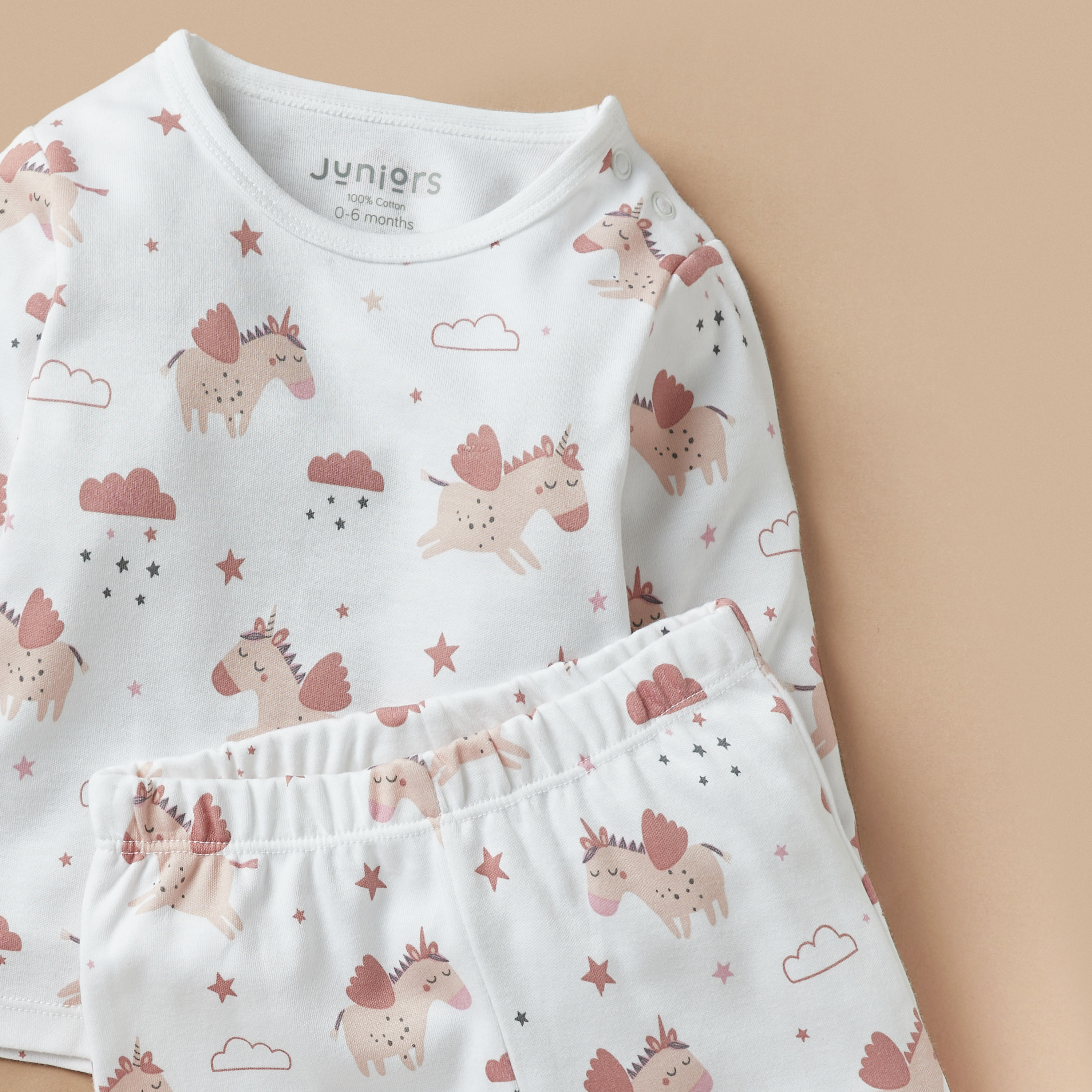 طقم بنطلون بيجاما وتيشيرت بأكمام طويلة وطبعات من جونيورز-baby-girls-clothing-nightwear-pyjamasets-image-4