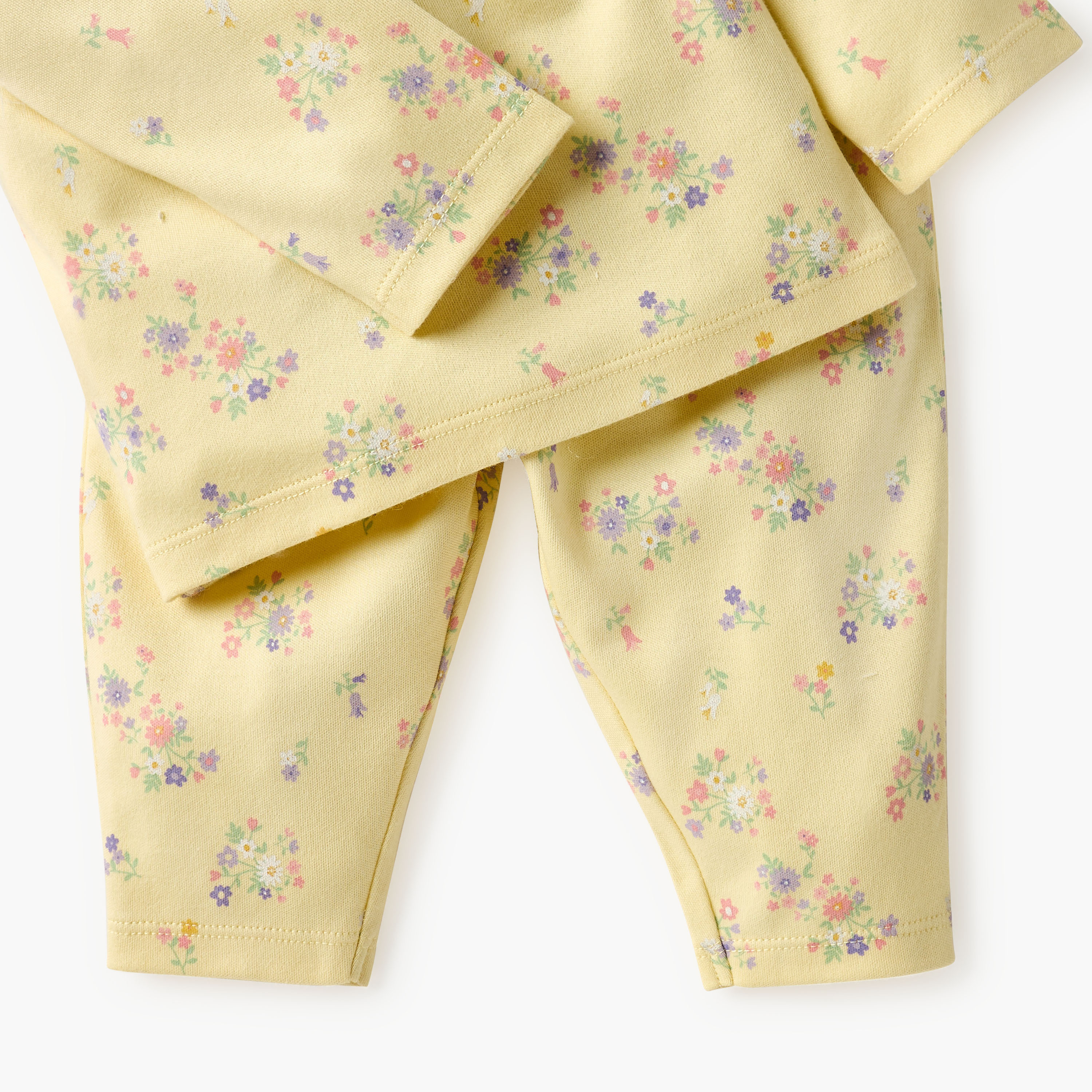 Juniors Embroidered T-shirt and Printed Pyjama Set-baby-girls-clothing-nightwear-pyjamasets-image-5