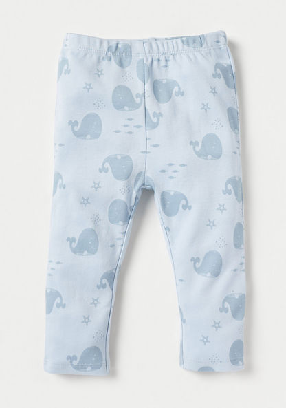 Juniors Dolphin Print T-shirt and Pyjama Set-Pyjama Sets-image-2