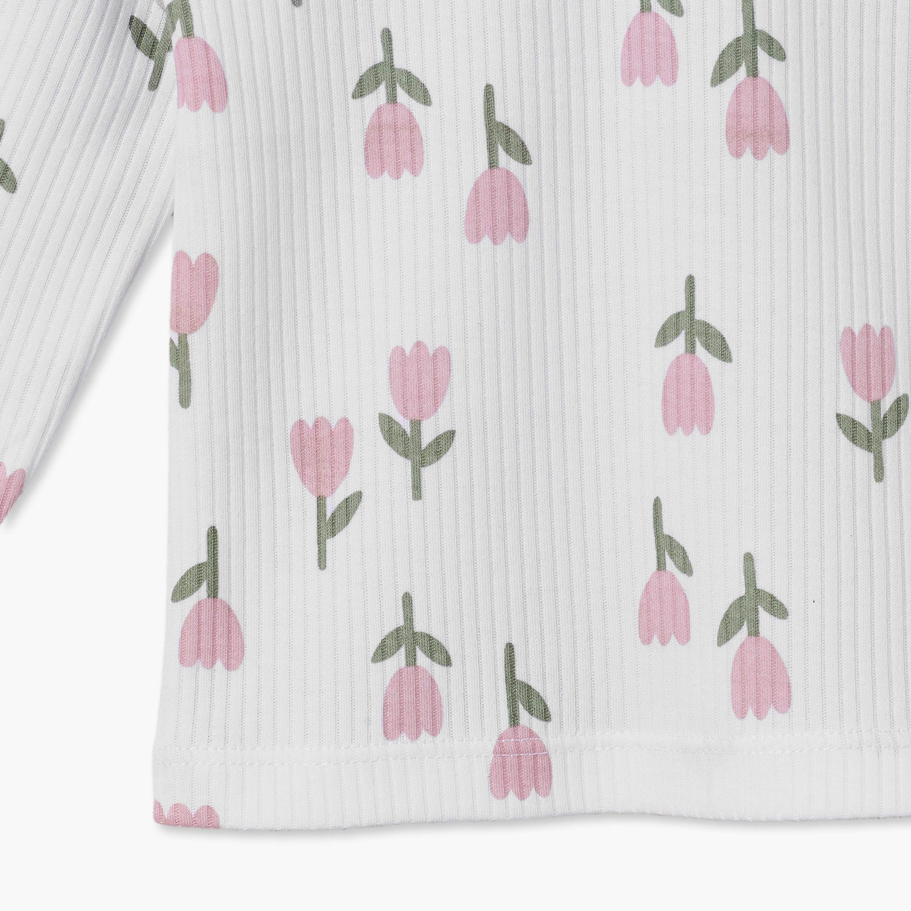 Juniors Cotton Crew Neck Long Sleeves Pyjama Set with Tulip Print-baby-girls-clothing-nightwear-pyjamasets-image-7