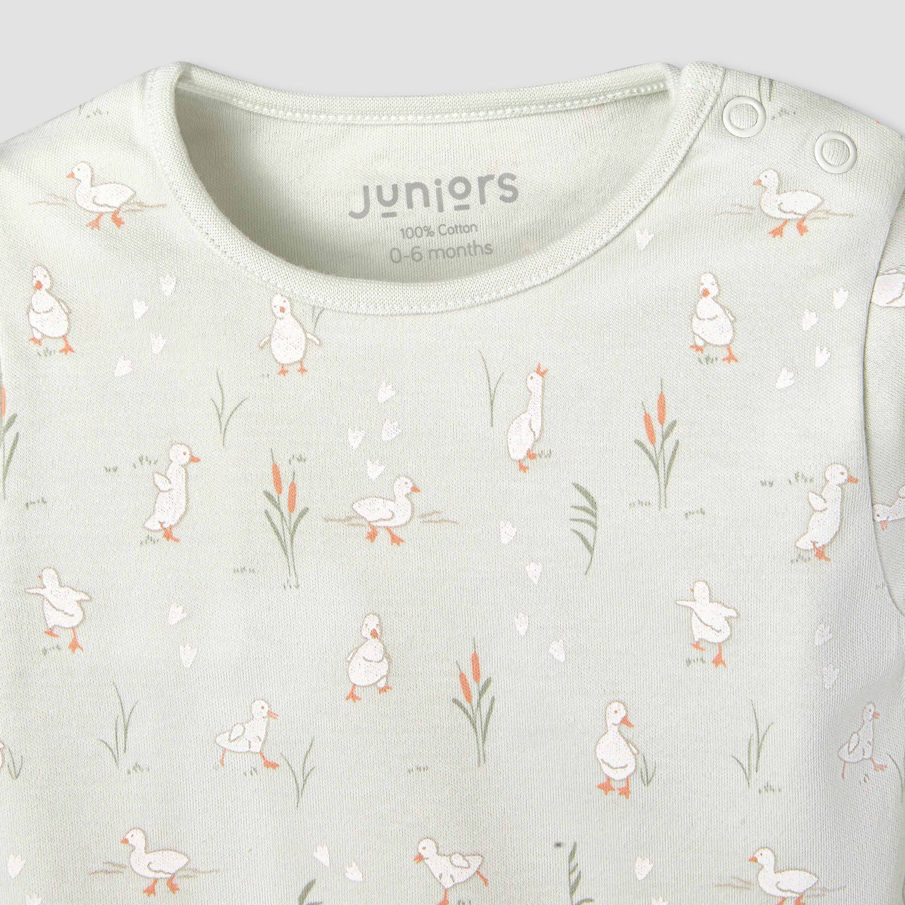 Juniors Cotton Long Sleeves Pyjama Set with Duck Print-baby-girls-clothing-nightwear-pyjamasets-image-4